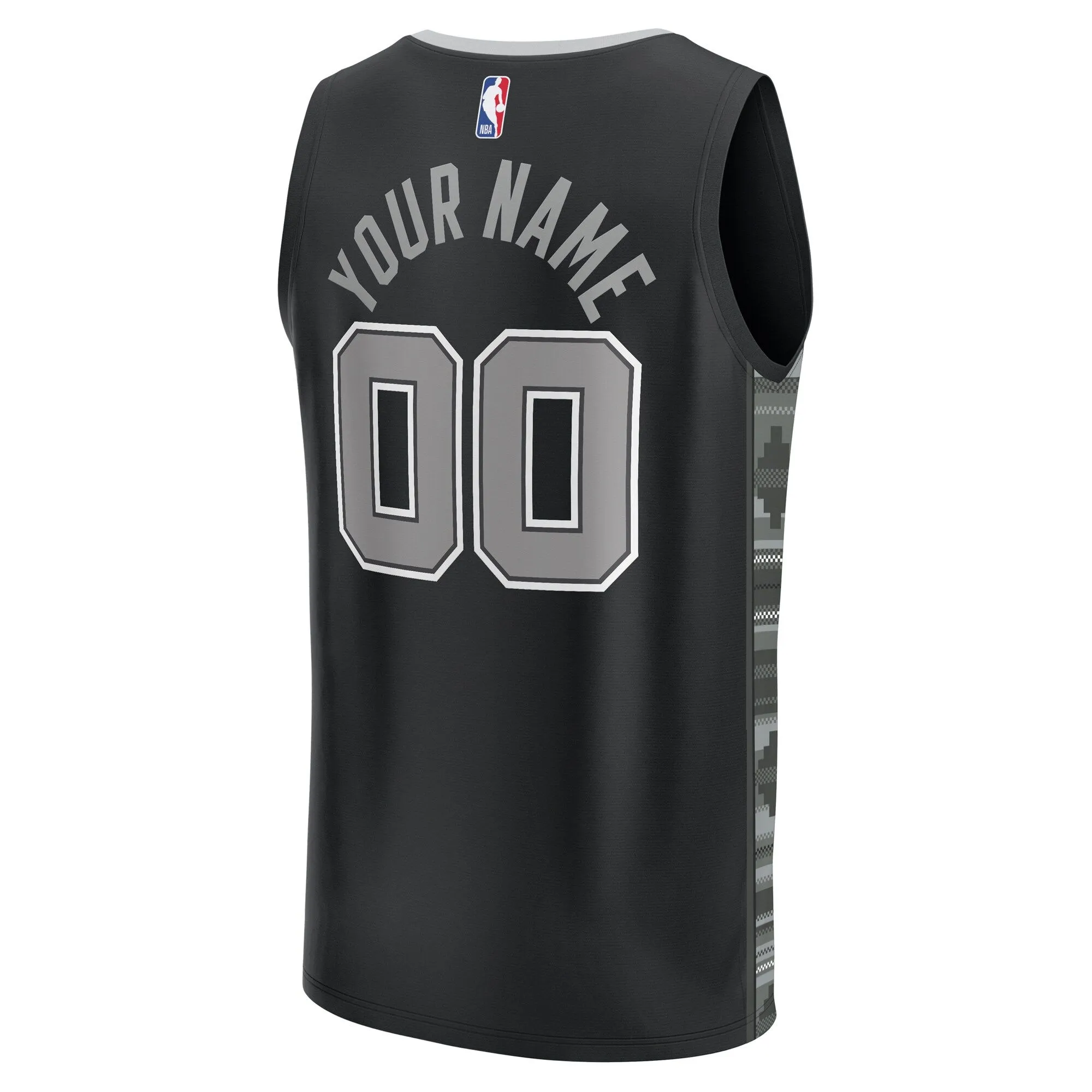 San Antonio Spurs Fanatics Branded Youth Fast Break Replica Custom Jersey - Statement Edition - Black