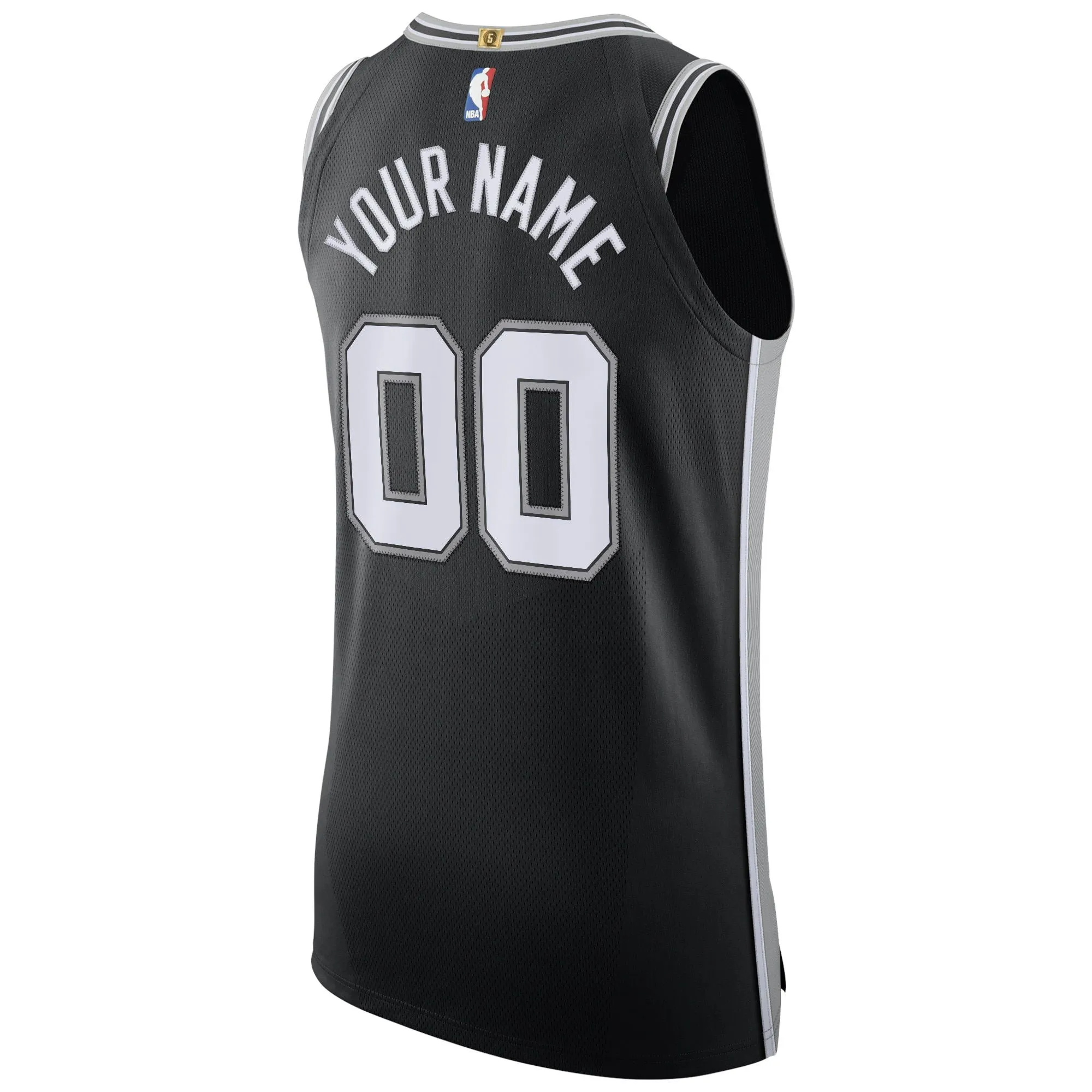 San Antonio Spurs   Custom Jersey Black - Icon Edition