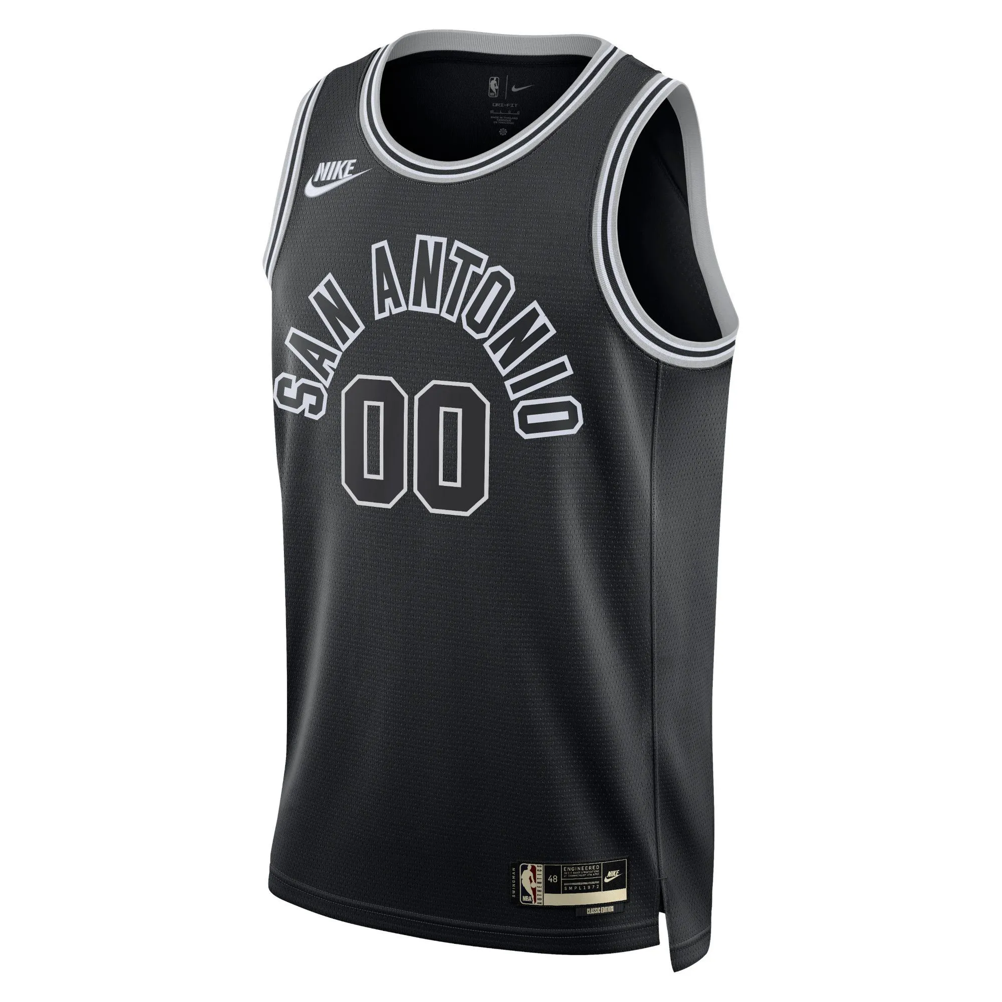 San Antonio Spurs  Unisex 2022/23 Custom Swingman Jersey - Classic Edition - Black