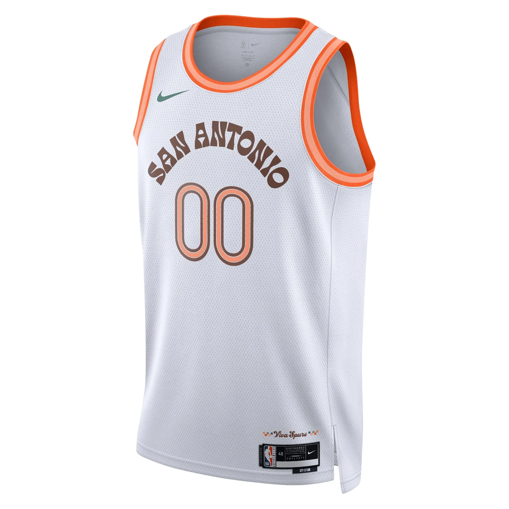 San Antonio Spurs  Unisex 2023/24 Custom Swingman Jersey - White - City Edition