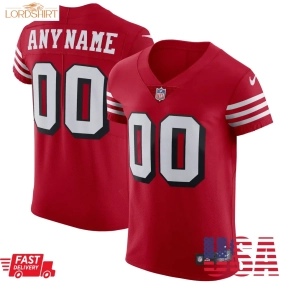 San Francisco 49Ers  Alternate Vapor Elite Custom Jersey   Scarlet