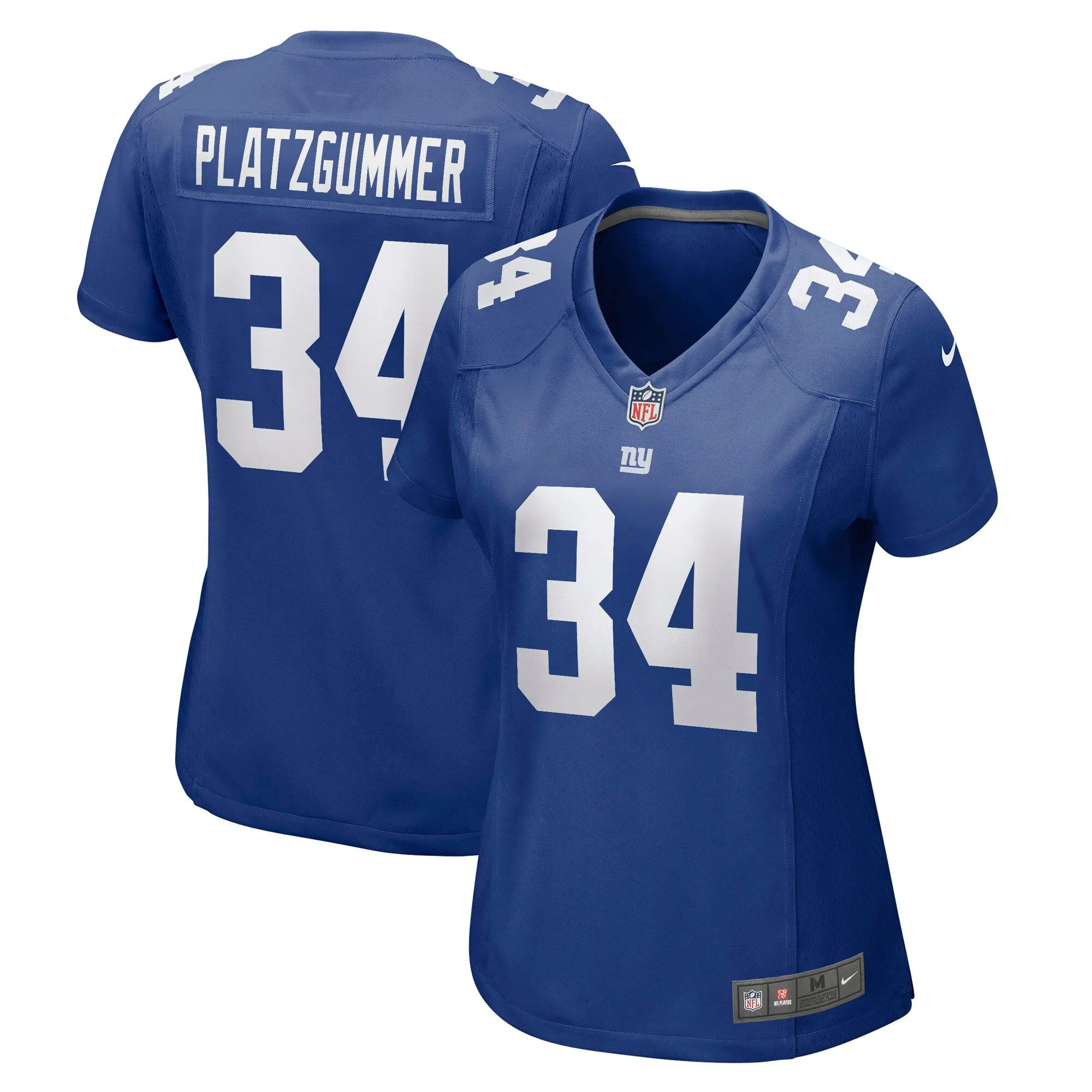 Sandro Platzgummer New York Giants  Women's Game Player Jersey - Royal