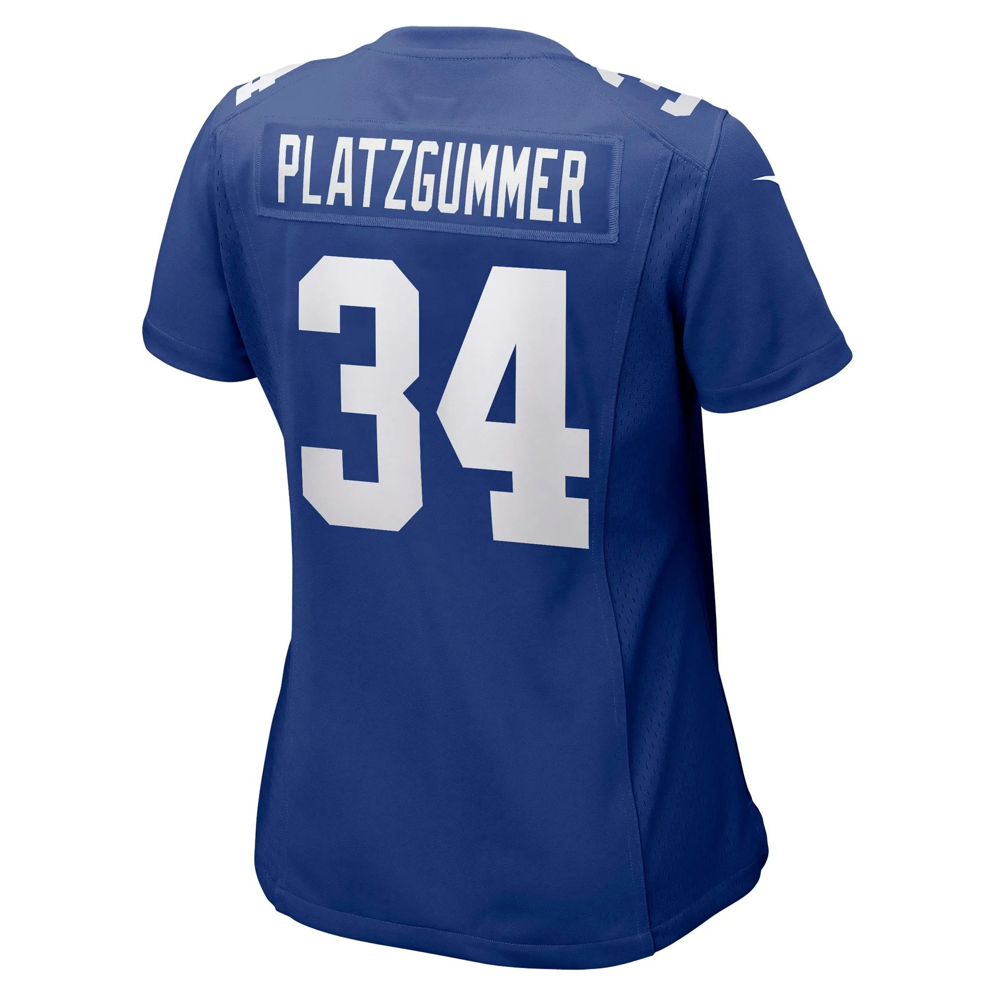 Sandro Platzgummer New York Giants  Women's Game Player Jersey - Royal