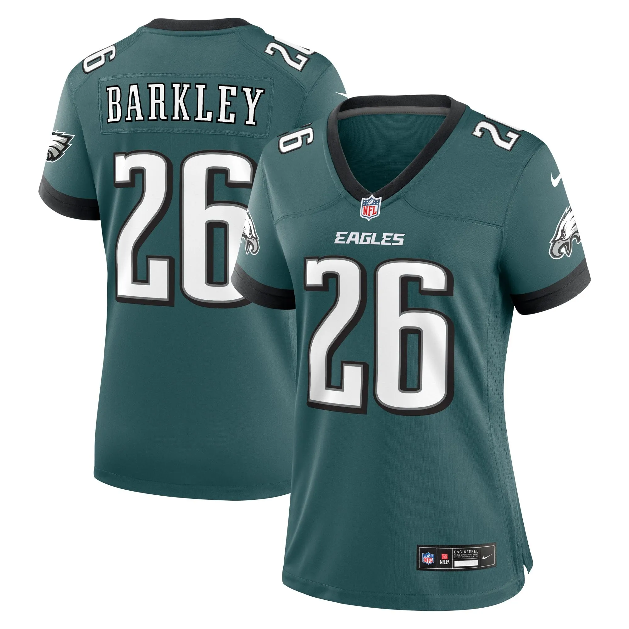 Saquon Barkley Philadelphia Eagles  Women's Game Player Jersey - Midnight Green