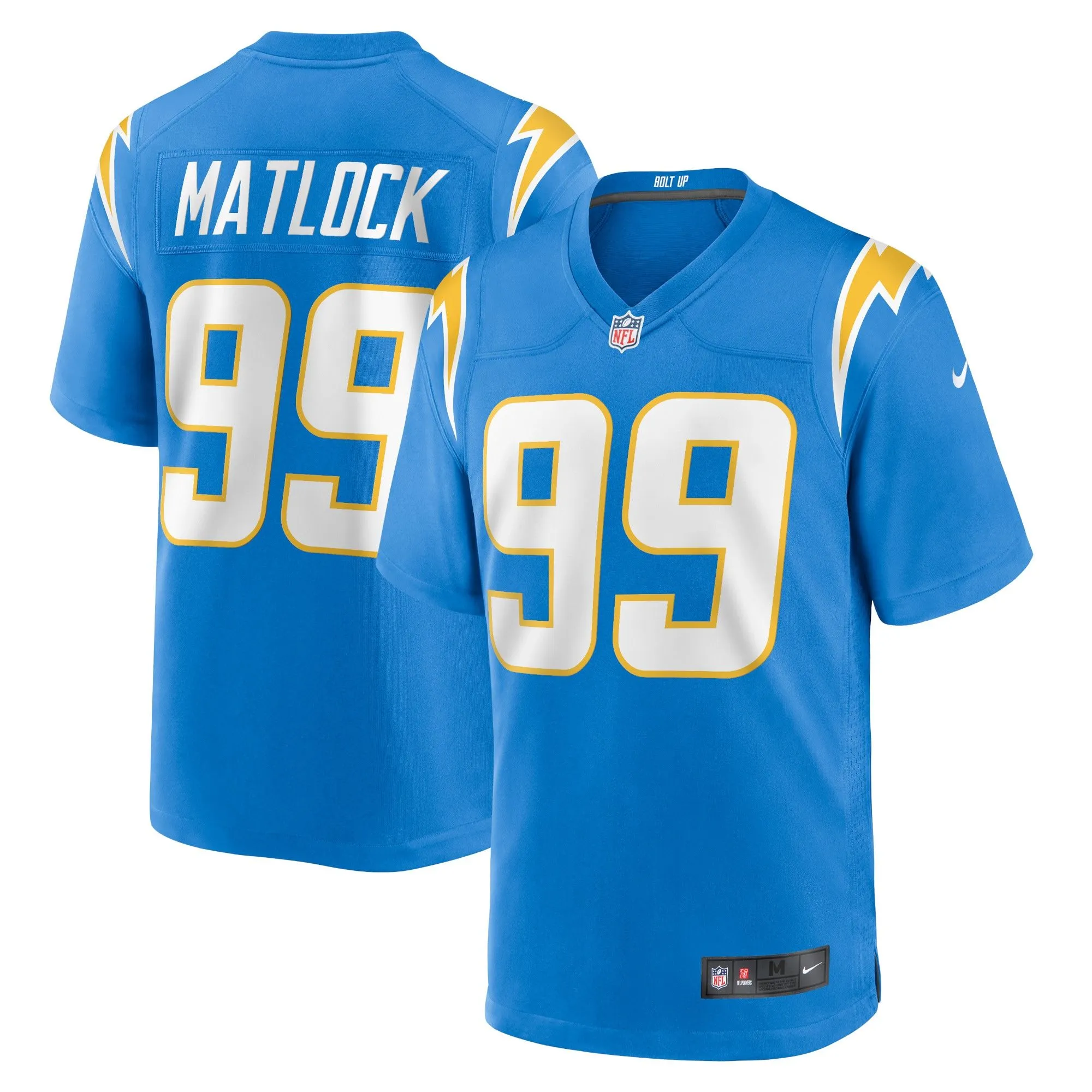 Scott Matlock Los Angeles Chargers  Team Game Jersey - Powder Blue