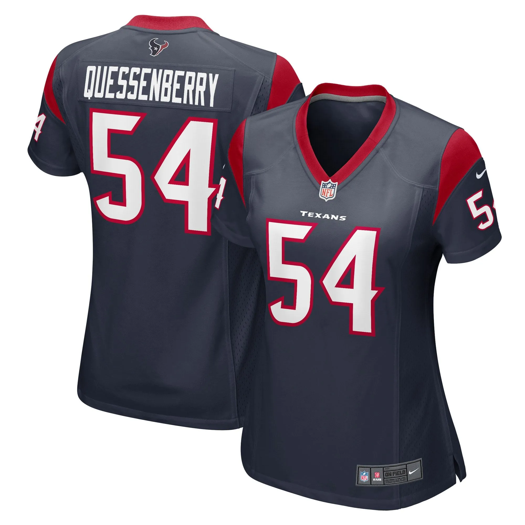 Scott Quessenberry Houston Texans  Women's Game Player Jersey - Navy