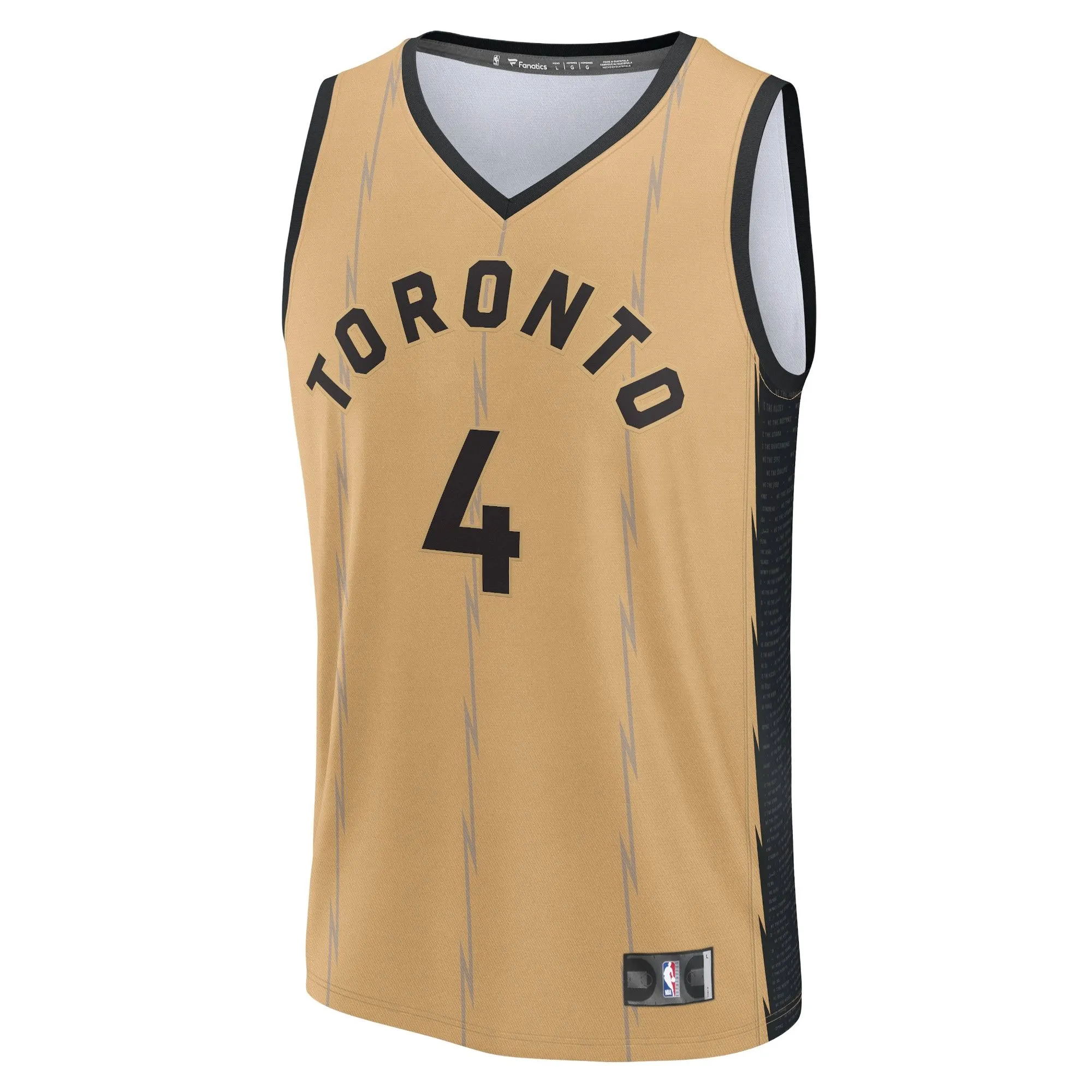 Scottie Barnes Toronto Raptors Fanatics Branded Fast Break Jersey - Gold - City Edition