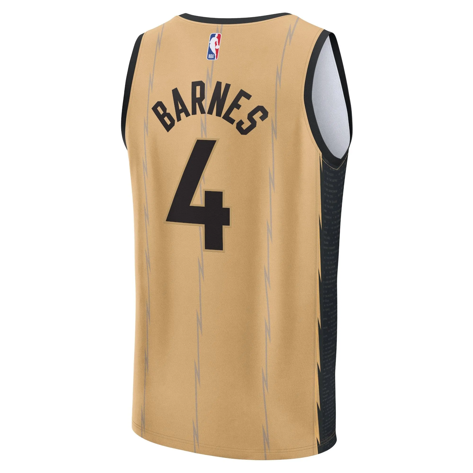 Scottie Barnes Toronto Raptors Fanatics Branded Fast Break Jersey - Gold - City Edition