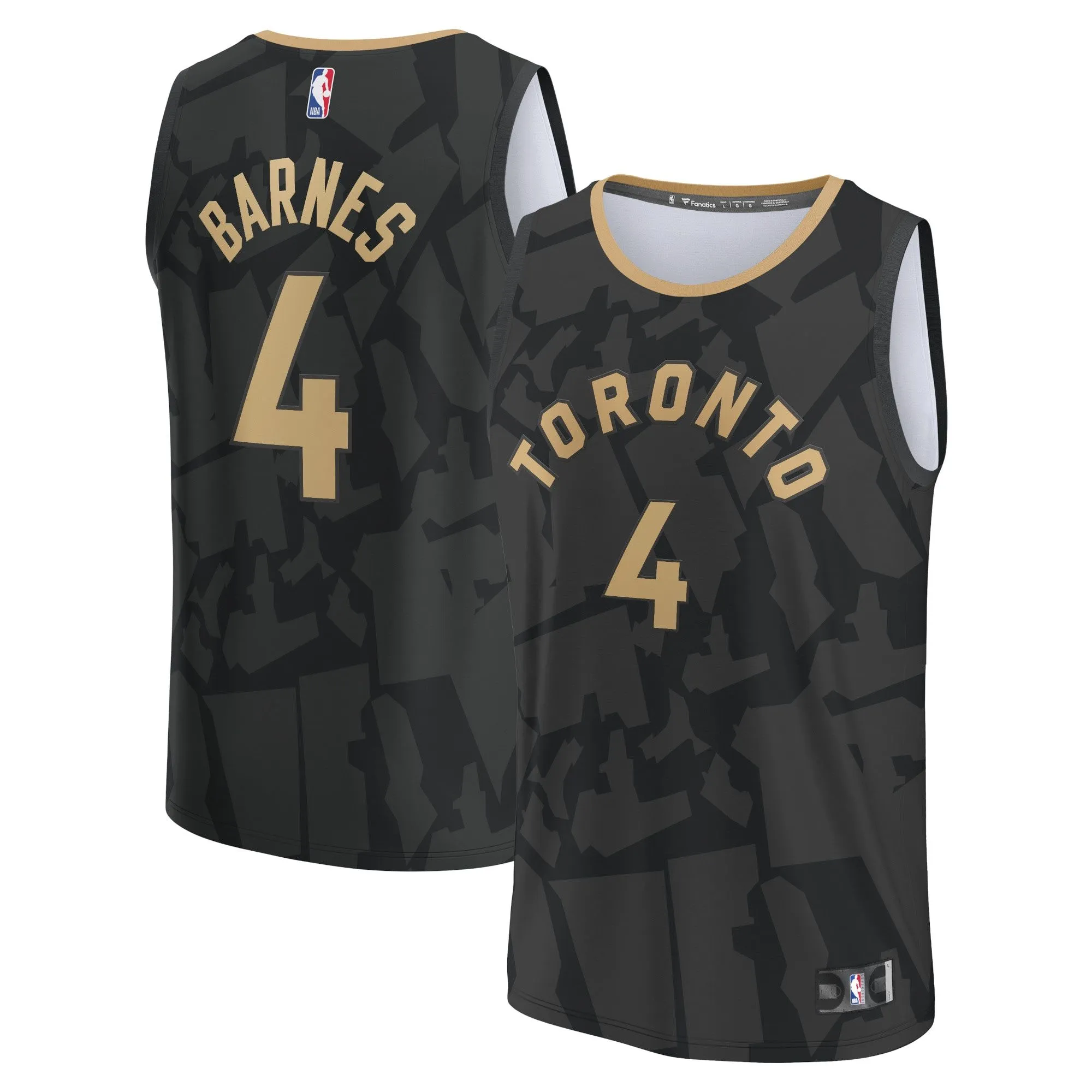 Scottie Barnes Toronto Raptors Fanatics Branded Fastbreak Jersey - City Edition - Black