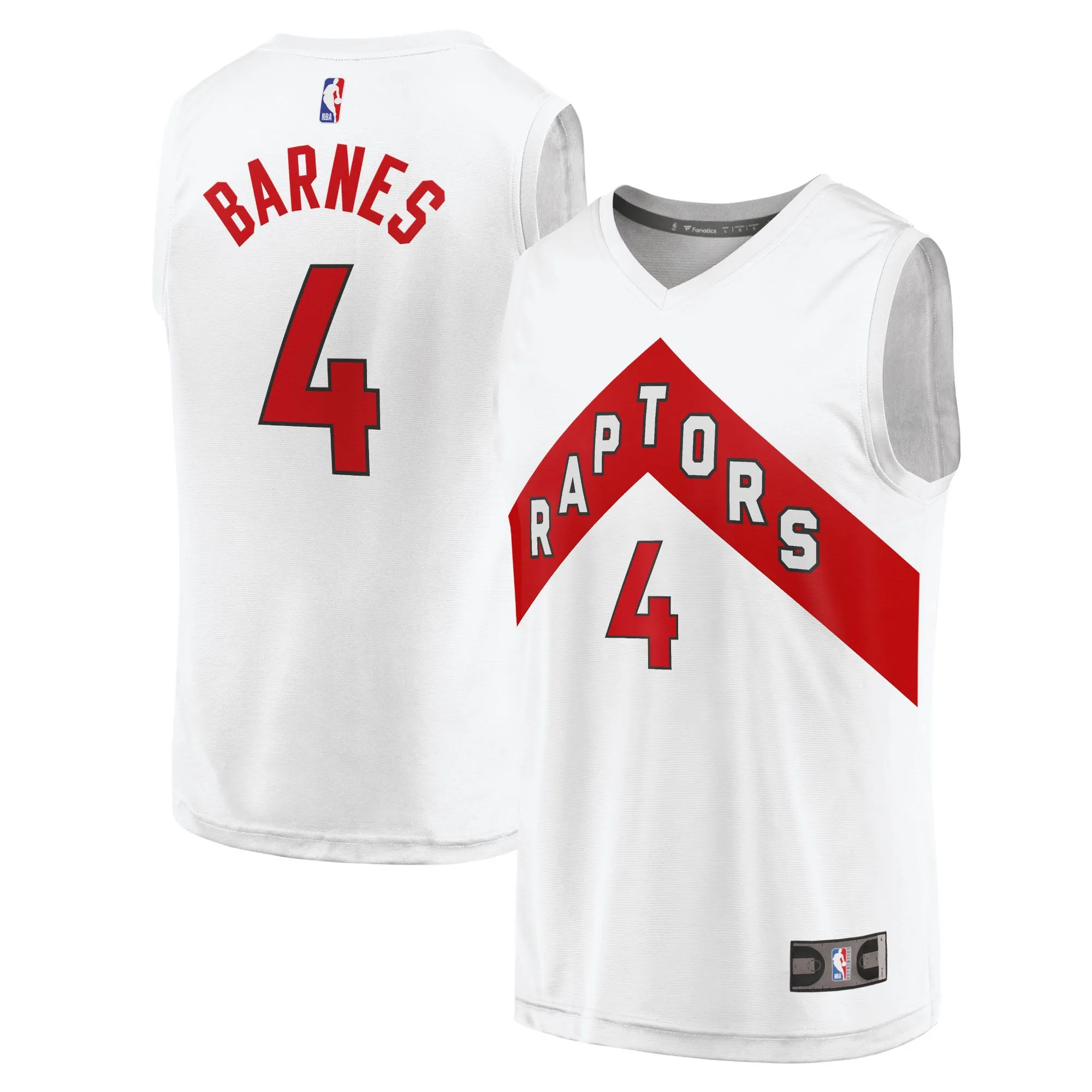 Scottie Barnes Toronto Raptors Fanatics Branded Youth Fast Break Player Jersey White - Association Edition