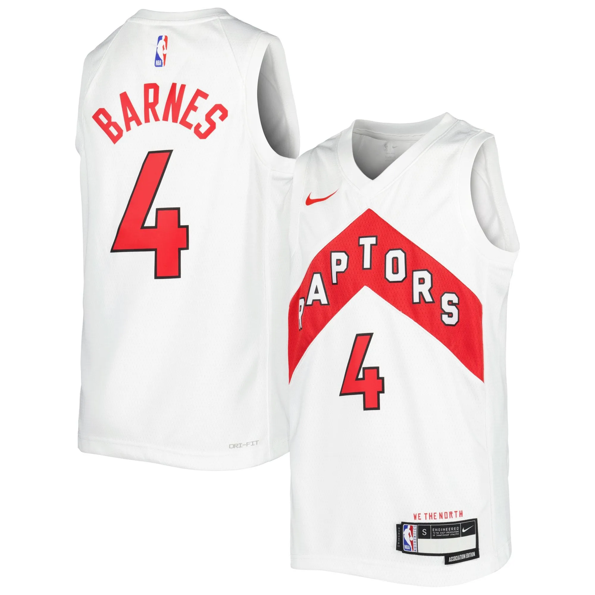 Scottie Barnes Toronto Raptors  Youth Swingman Jersey - Association Edition - White