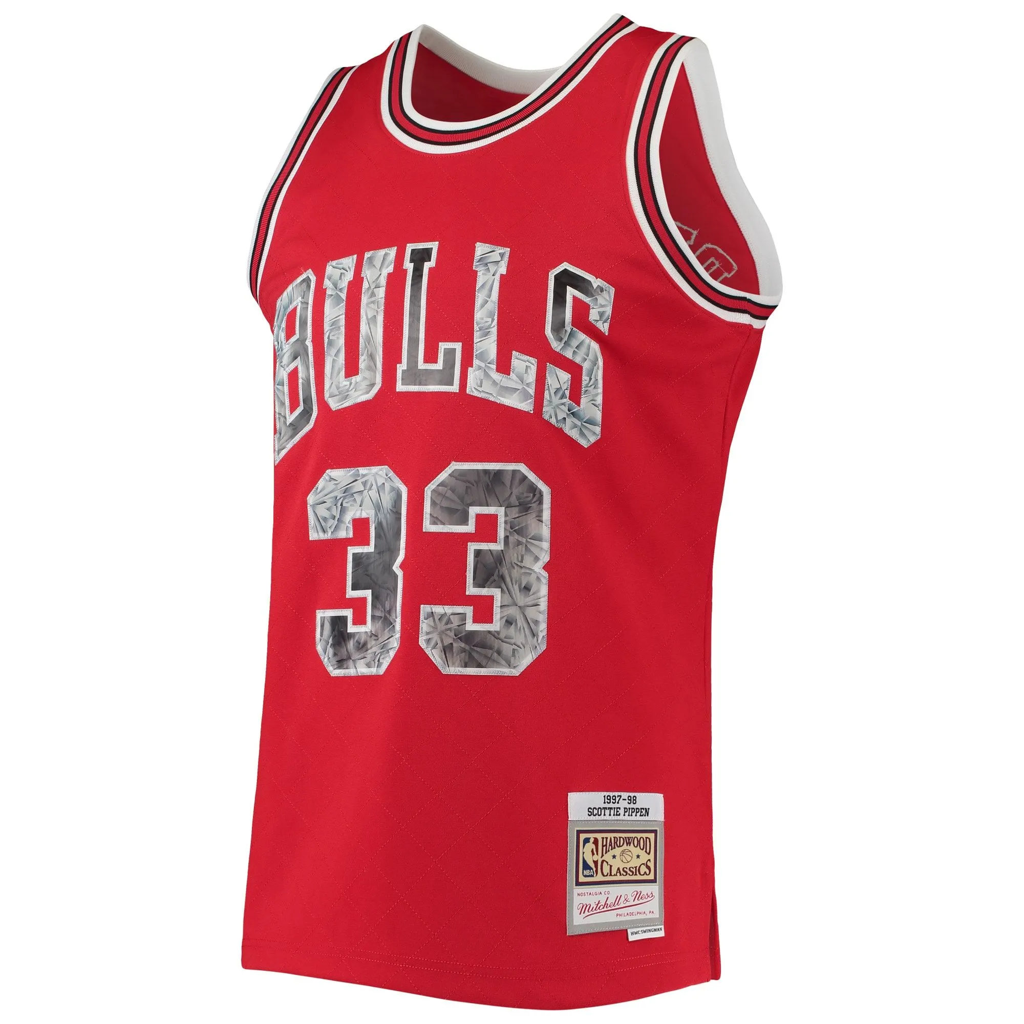 Scottie Pippen Chicago Bulls Mitchell & Ness 1997/98 Hardwood Classics NBA 75th Anniversary Diamond Swingman Jersey - Red