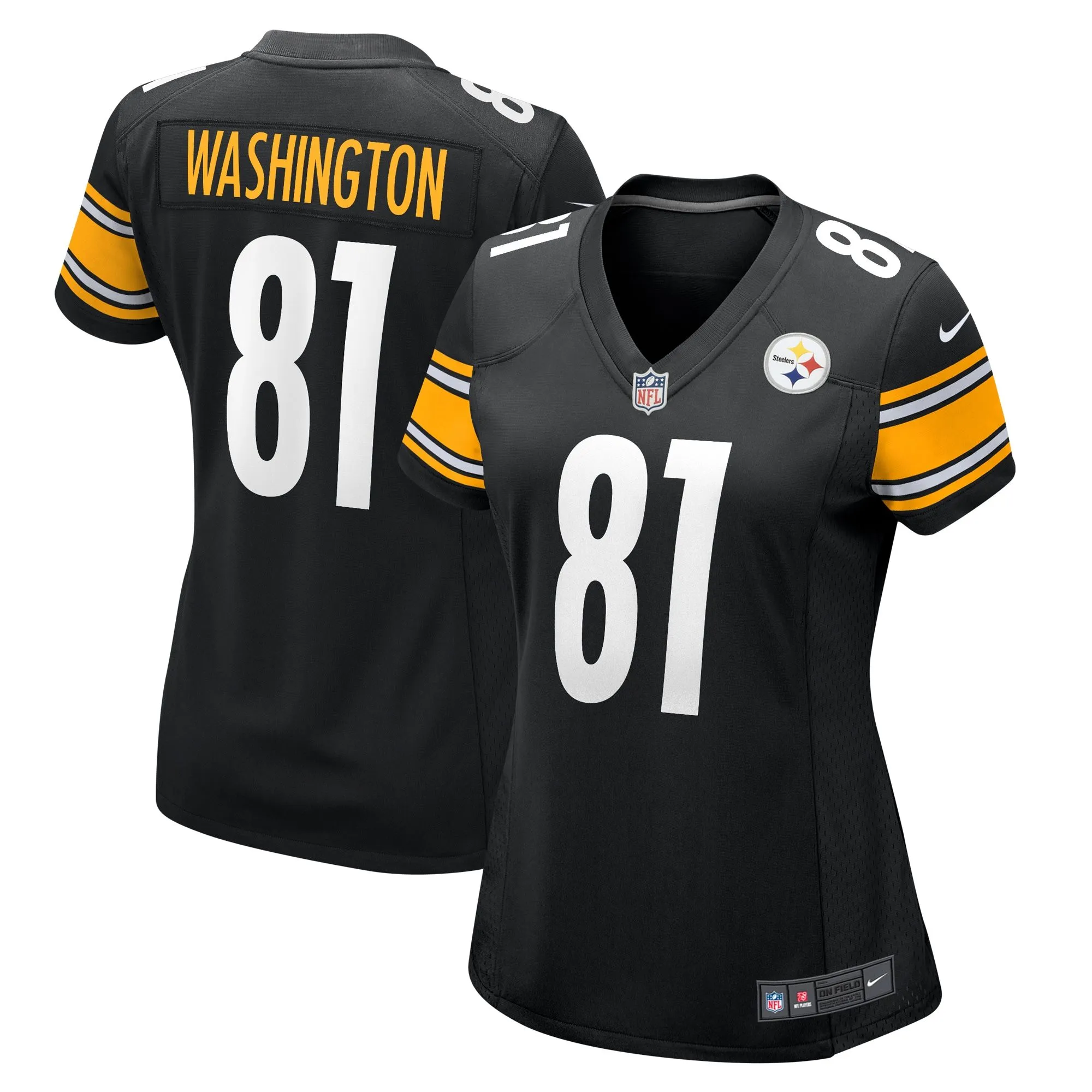 Scotty Washington Pittsburgh Steelers  Women's  Game Jersey -  Black