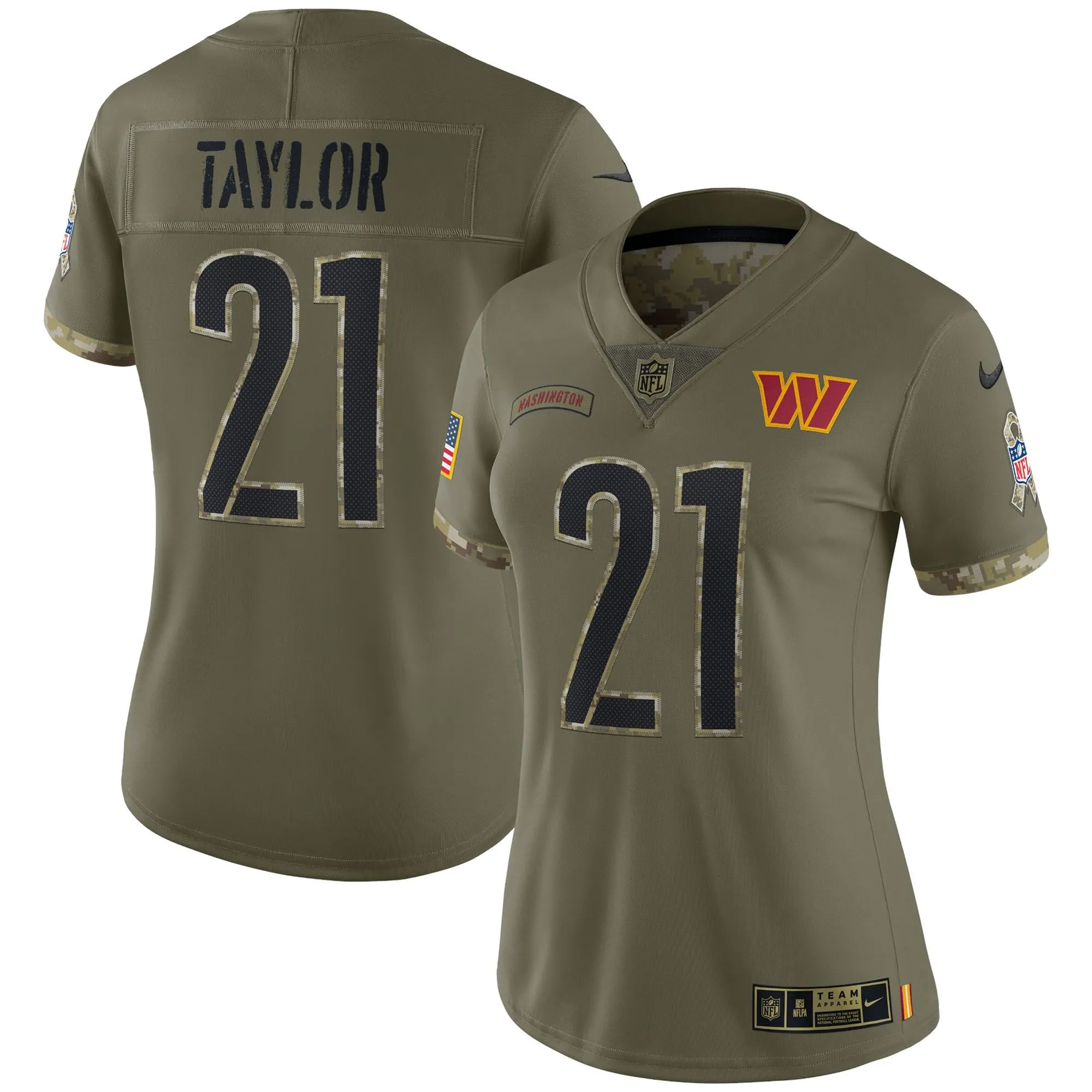 Sean Taylor Washington Commanders  Women's 2022 Salute To Service Retired Player Limited Jersey - Olive