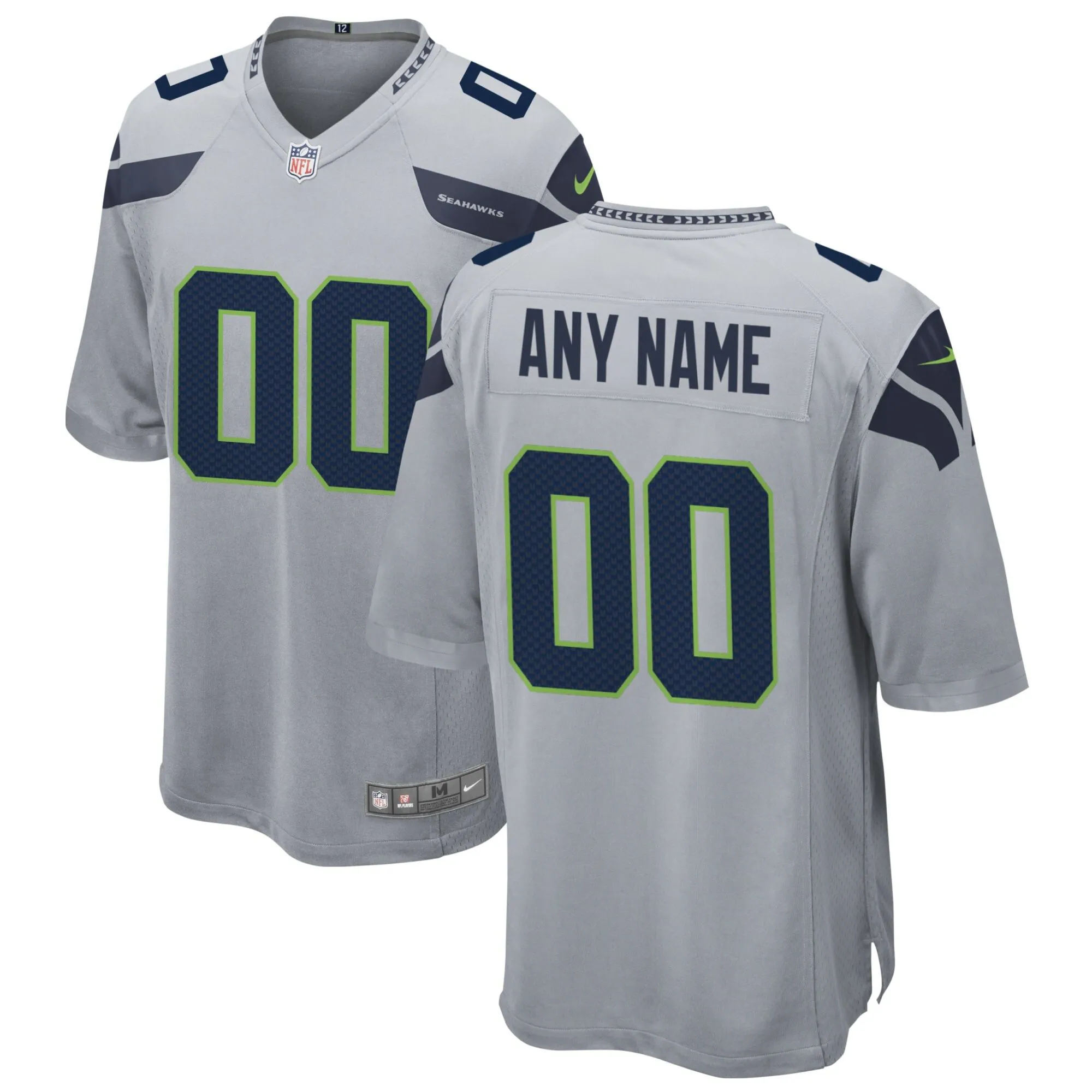 Seattle Seahawks  Alternate Custom Game Jersey - Gray