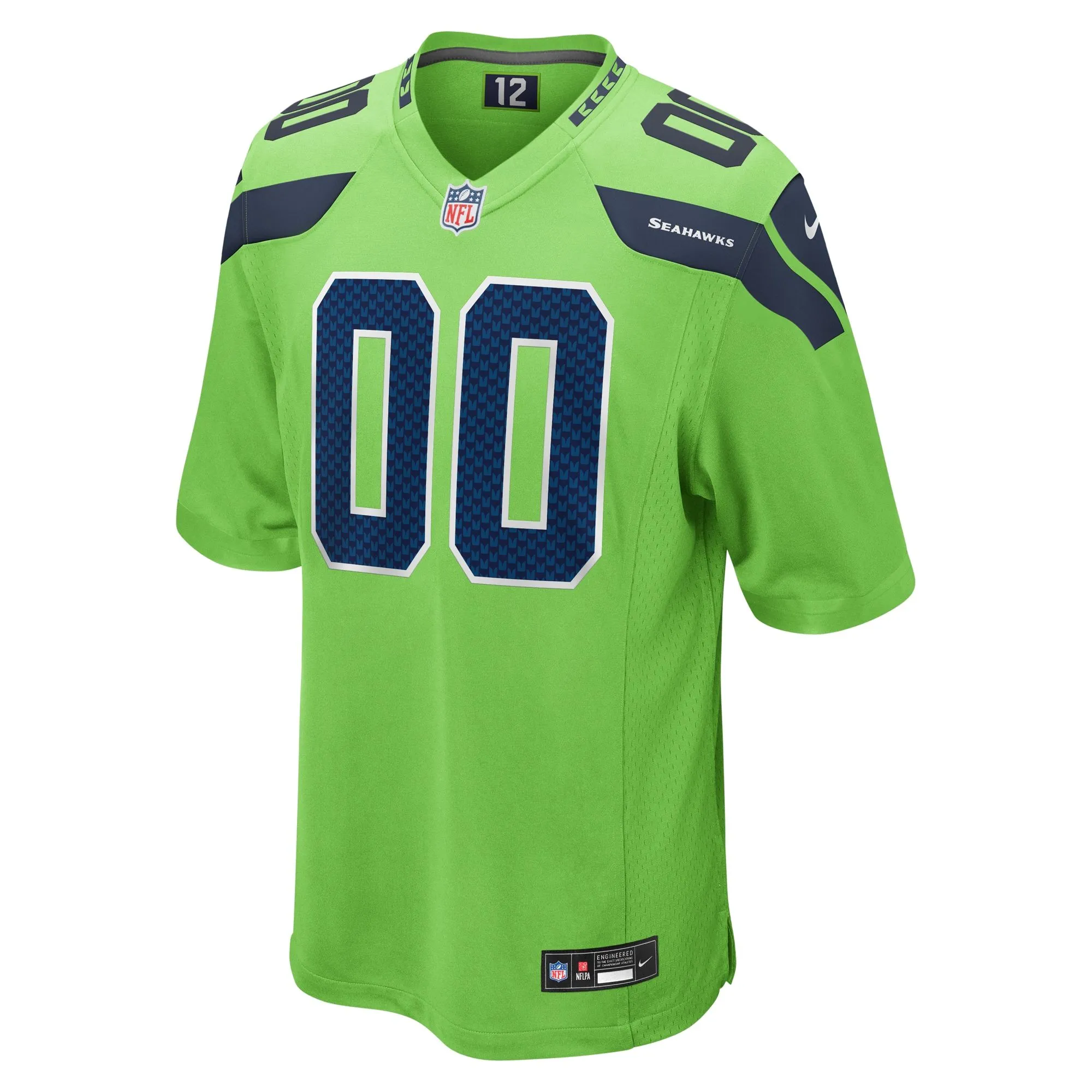 Seattle Seahawks  Alternate Custom Game Jersey - Neon Green