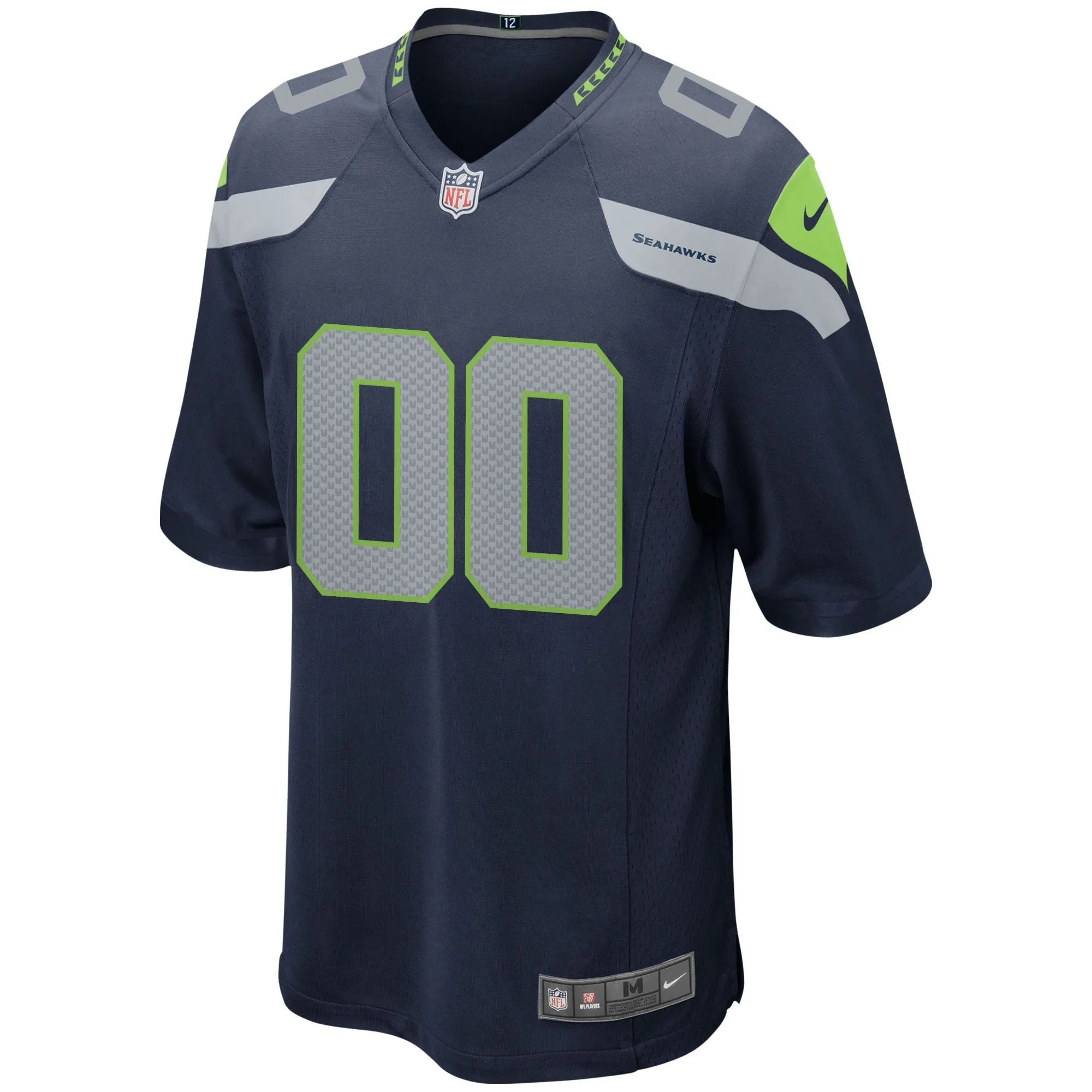 Seattle Seahawks  Custom Game Jersey - College Navy