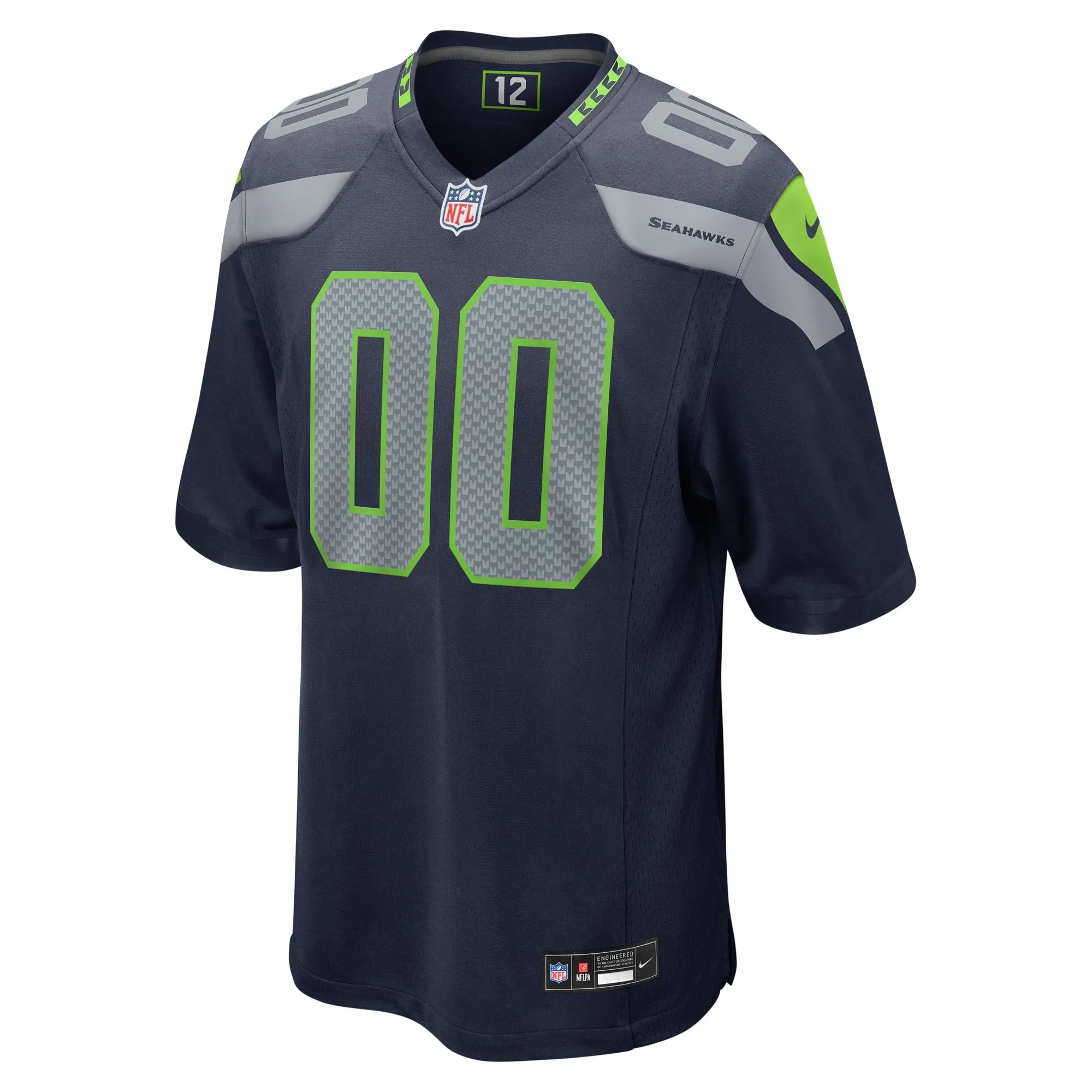 Seattle Seahawks  Custom Game Jersey - College Navy