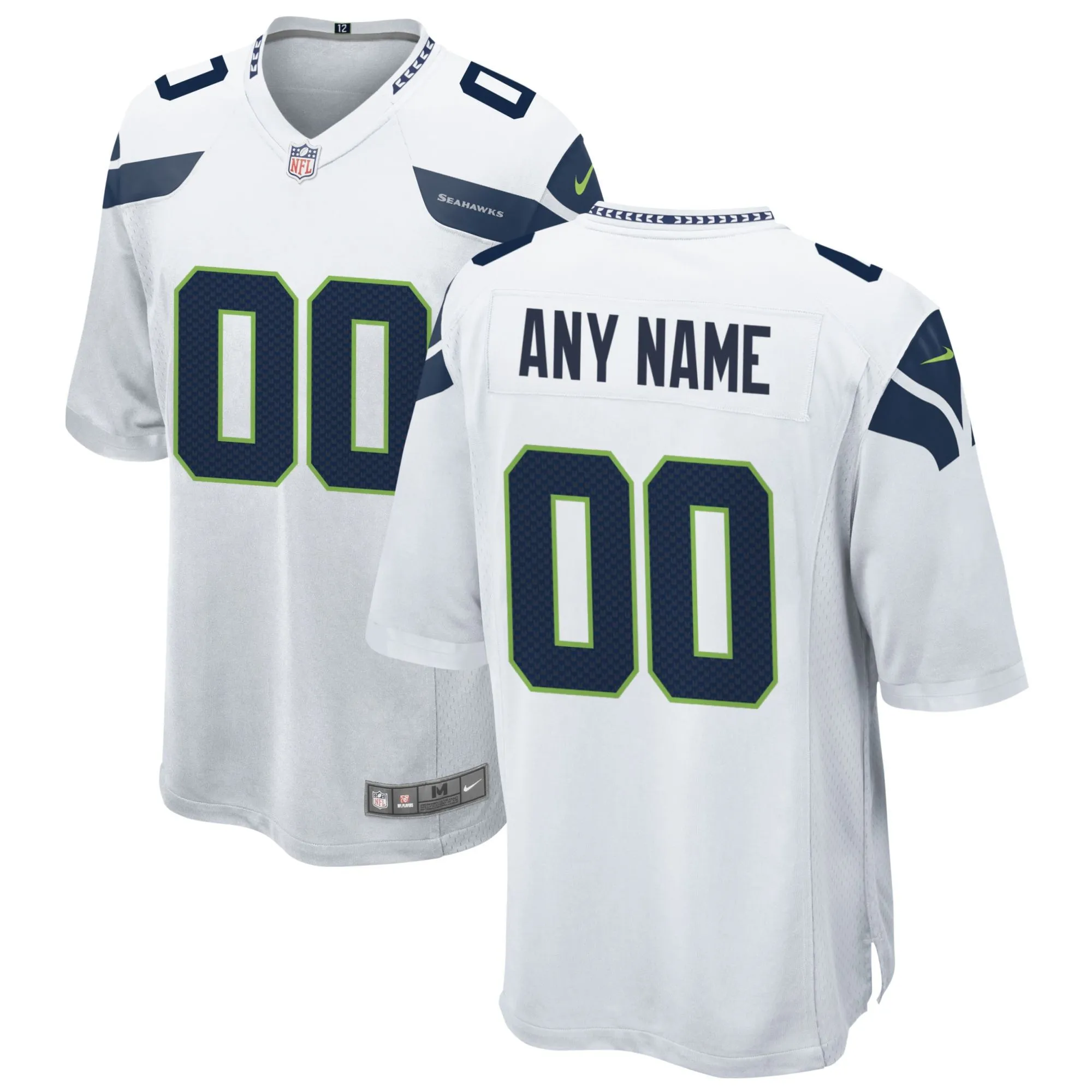 Seattle Seahawks  Custom Game Jersey - White