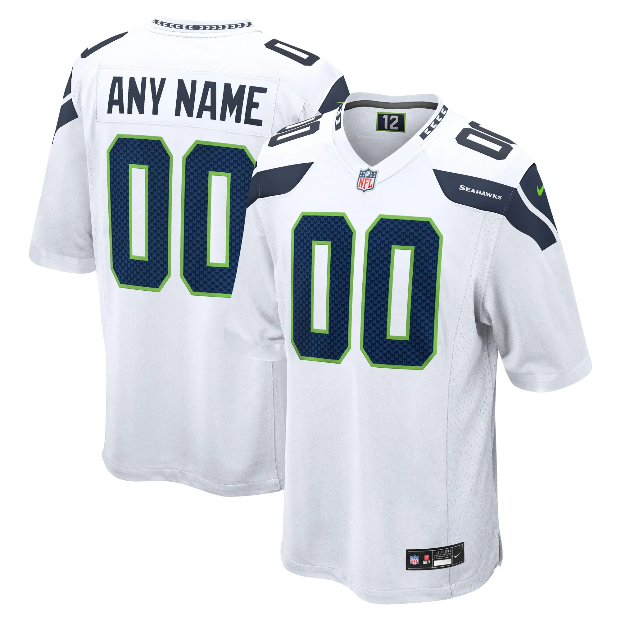 Seattle Seahawks  Custom Game Jersey - White