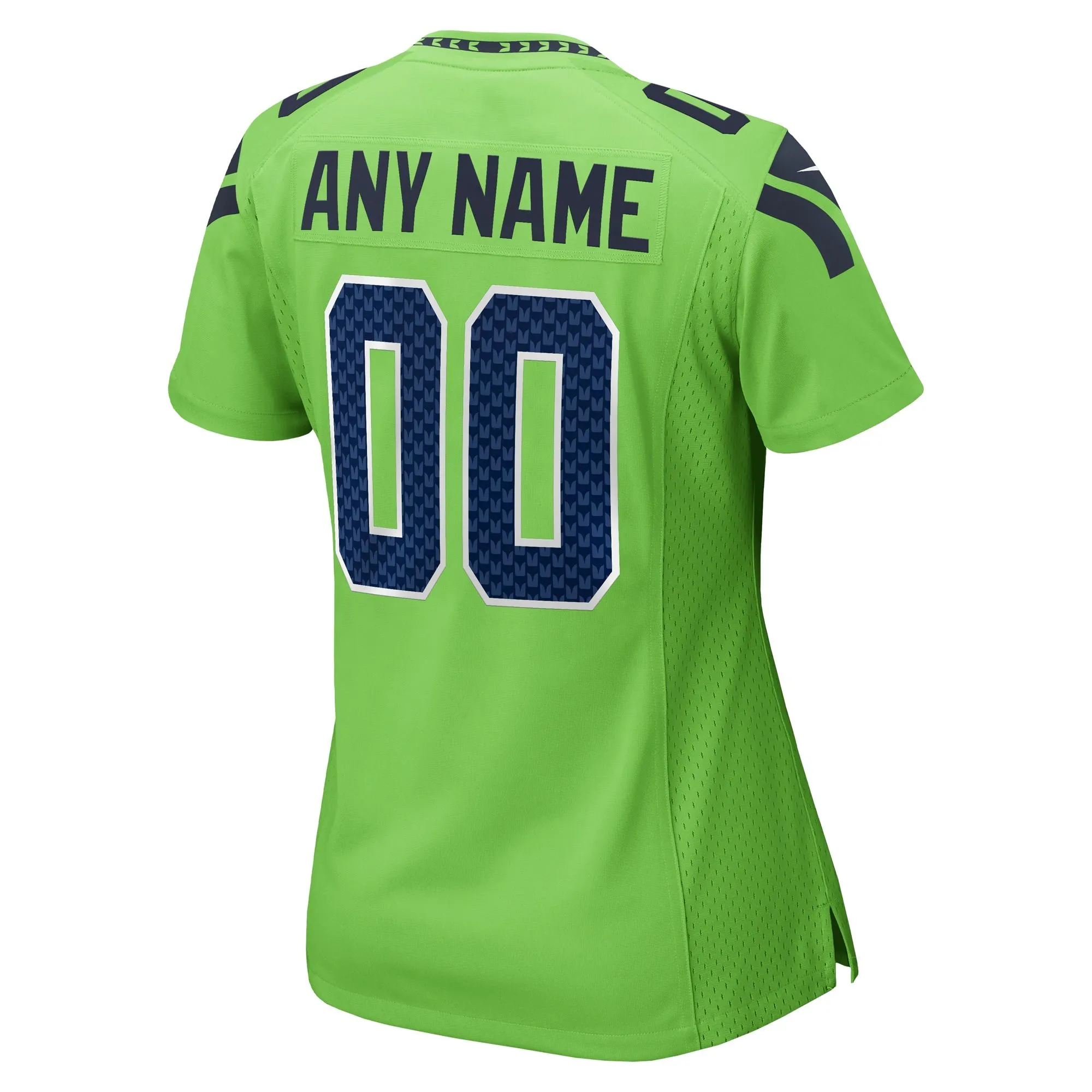 Seattle Seahawks  Women's Alternate Custom Game Jersey - Neon Green