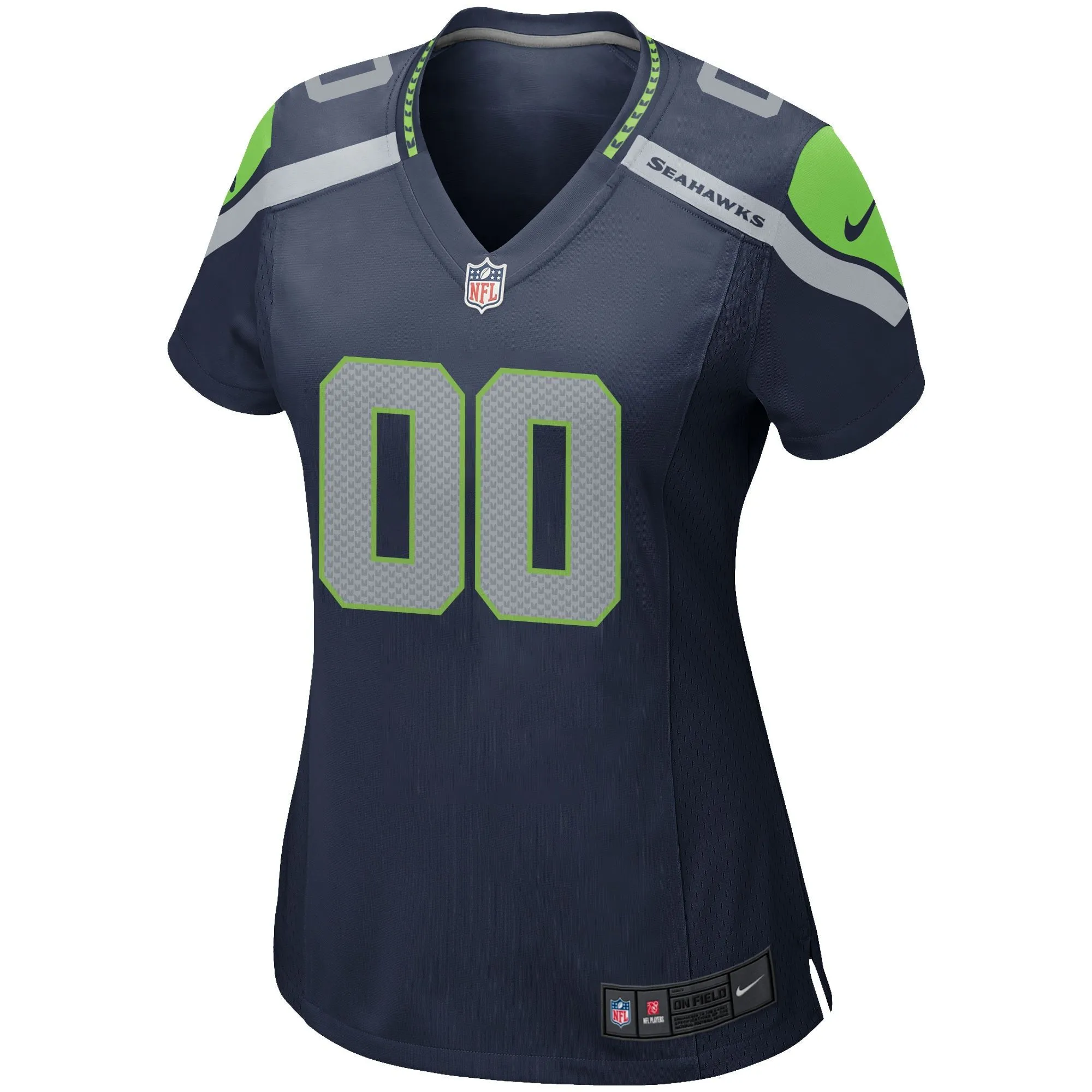 Seattle Seahawks  Women's Custom Game Jersey - College Navy