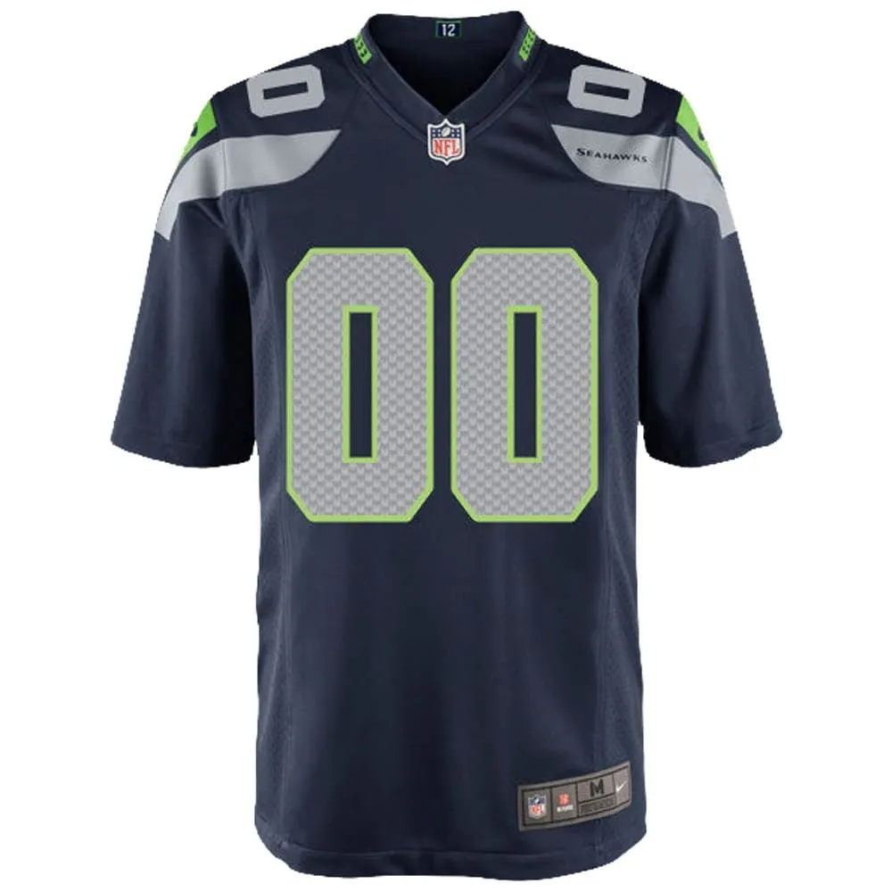 Seattle Seahawks  Youth Custom Game Jersey - College Navy