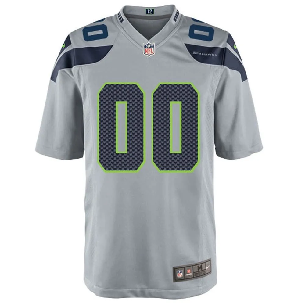 Seattle Seahawks  Youth Game Custom Jersey - Gray