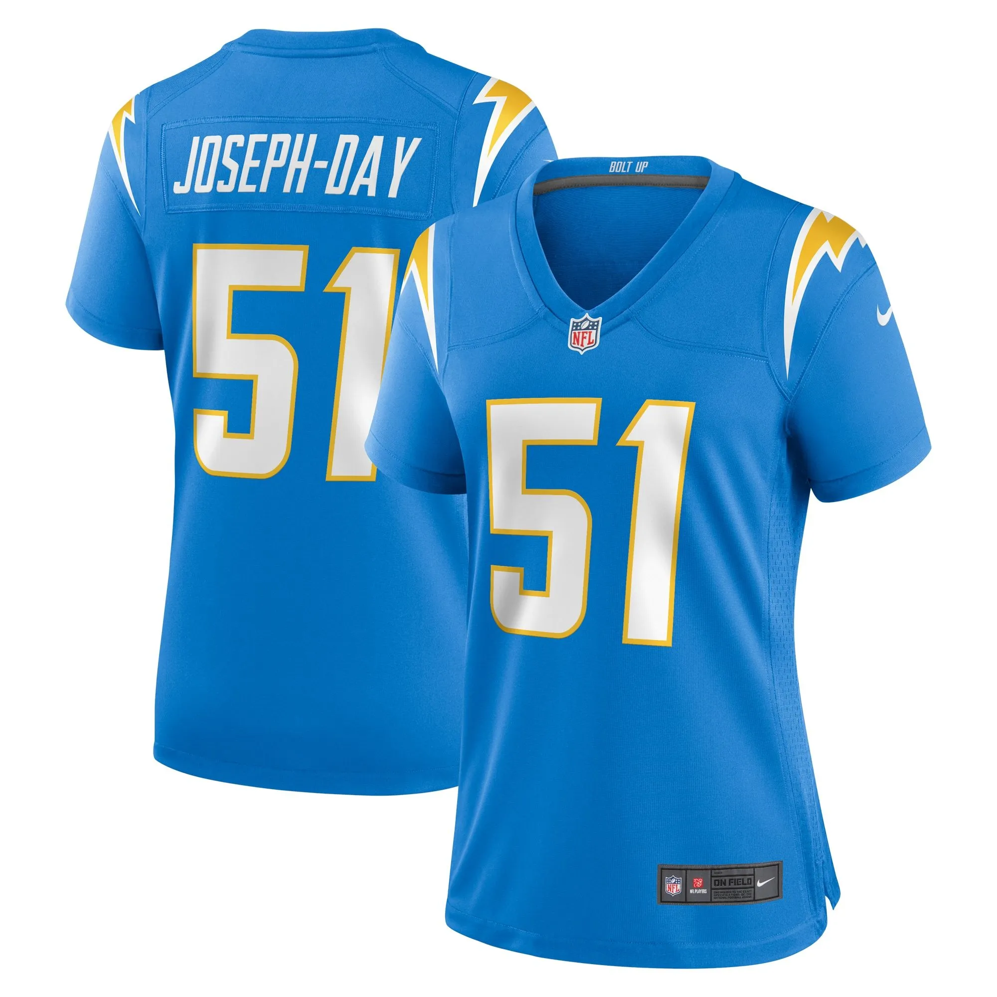 Sebastian Joseph-Day Los Angeles Chargers  Women's Game Player Jersey - Powder Blue