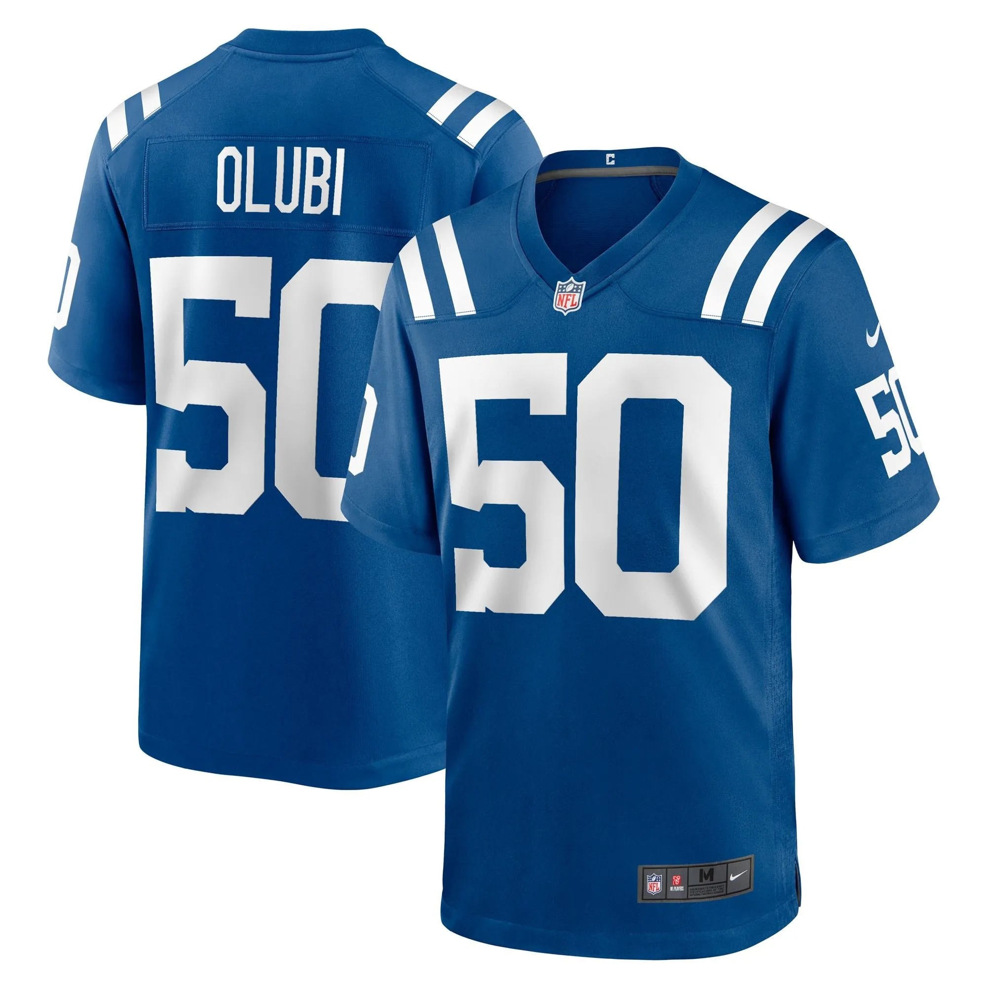 Segun Olubi Indianapolis Colts  Game Player Jersey - Royal