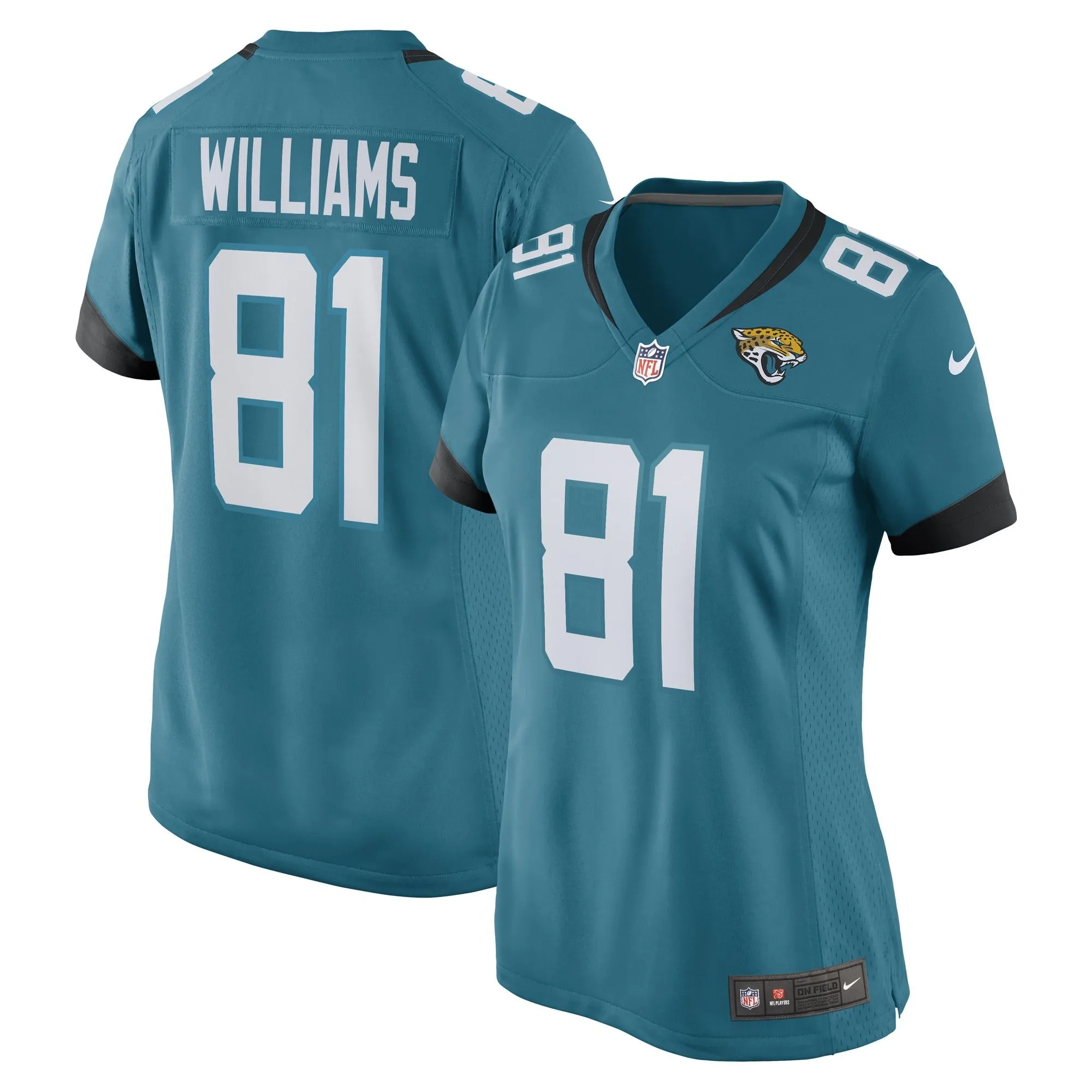 Seth Williams Jacksonville Jaguars  Women's Game Player Jersey - Teal