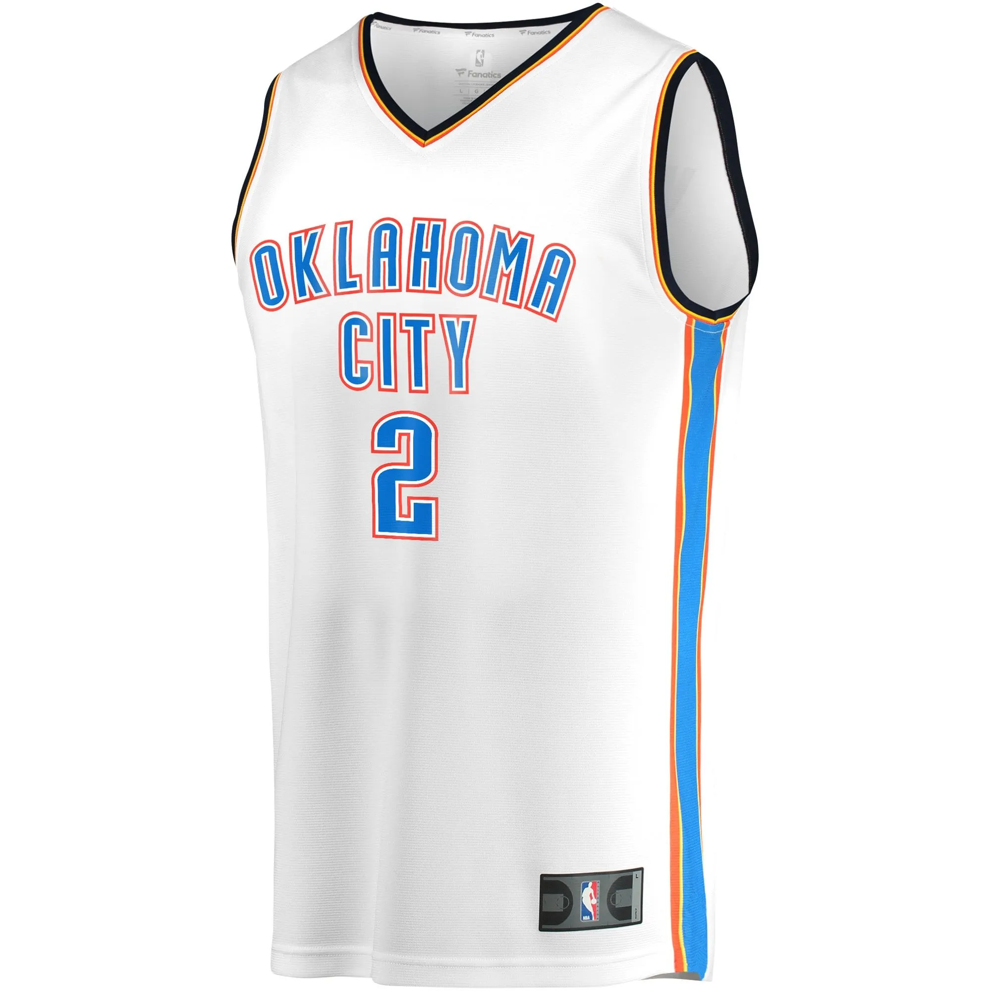 Shai Gilgeous-Alexander Oklahoma City Thunder Fanatics Branded Youth Fast Break Player Jersey - Association Edition - White