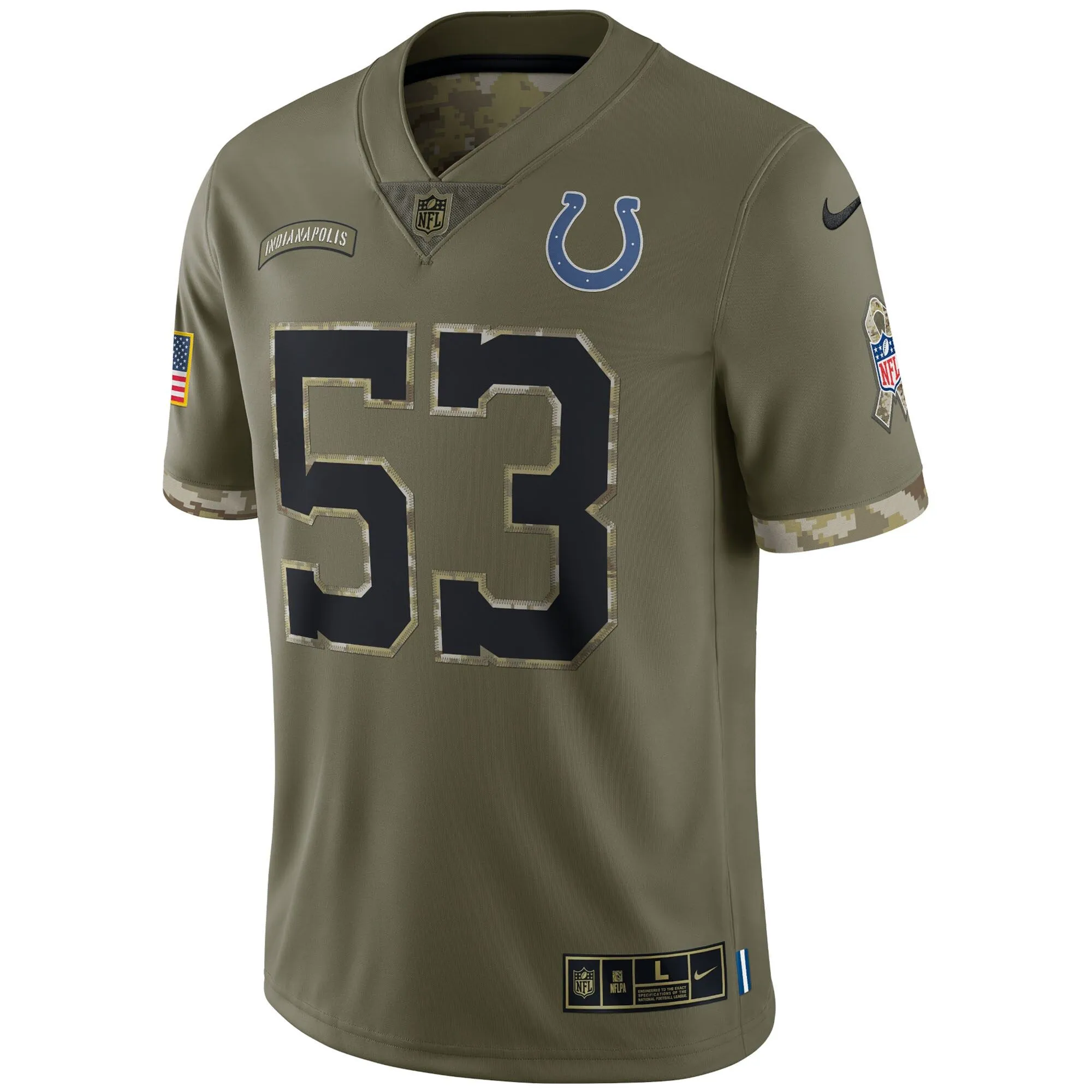 Shaquille Leonard Indianapolis Colts  2022 Salute To Service Limited Jersey - Olive