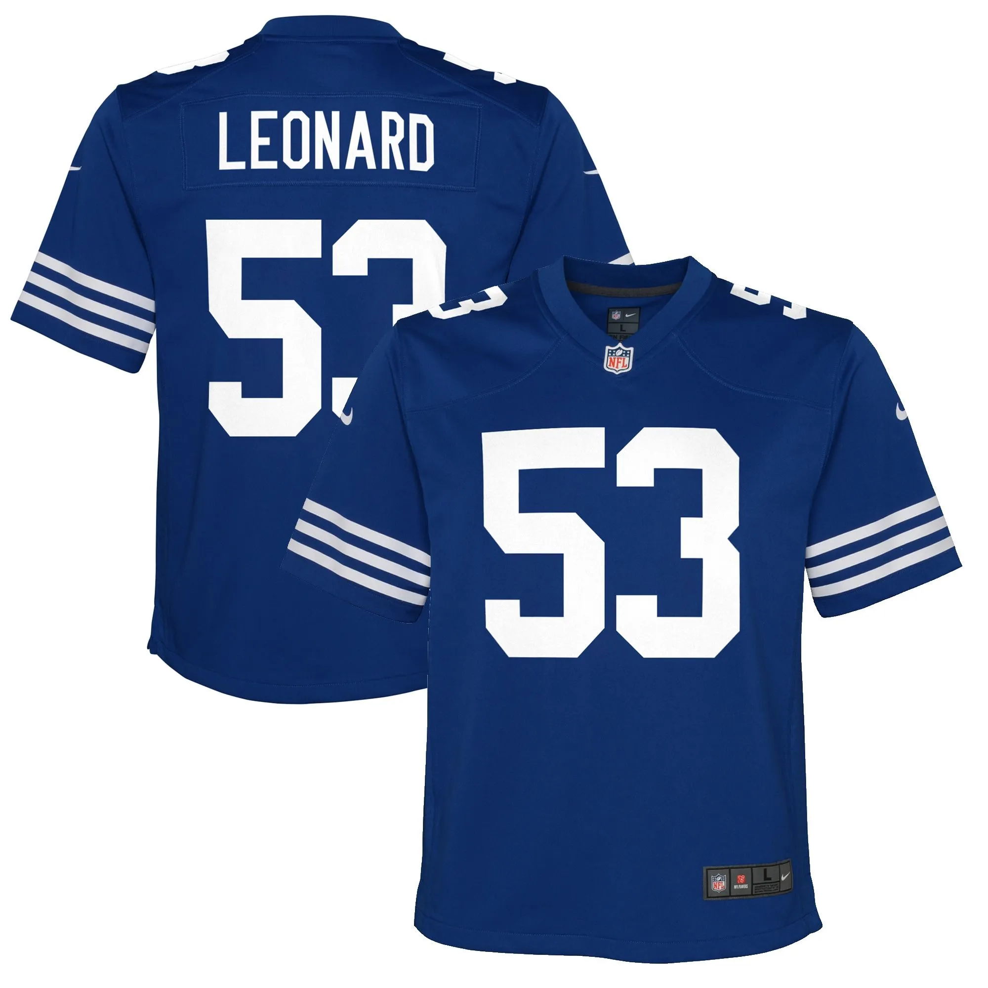 Shaquille Leonard Indianapolis Colts  Youth Game Jersey - Royal