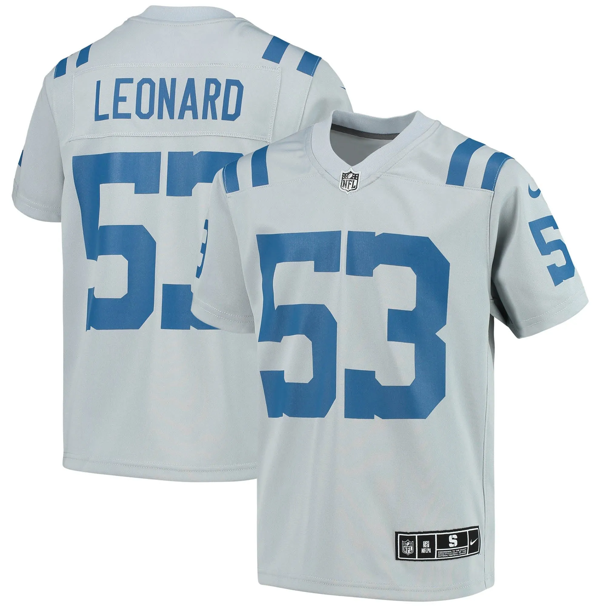 Shaquille Leonard Indianapolis Colts  Youth Inverted Team Game Jersey - Gray