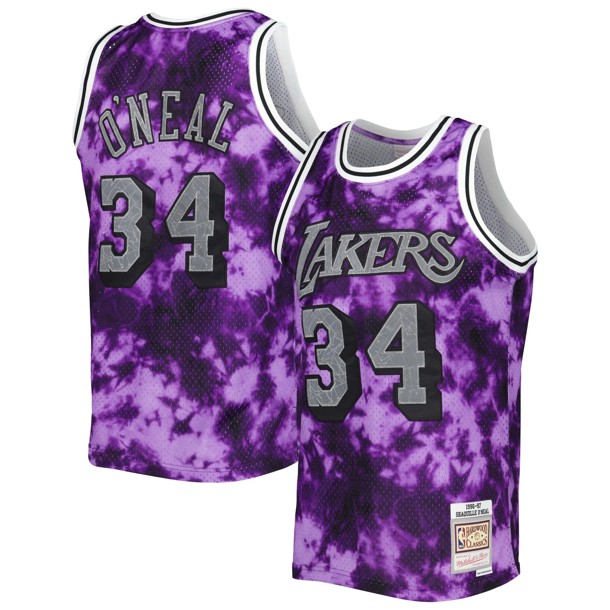 Shaquille O'Neal Los Angeles Lakers Mitchell & Ness 1996/97 Galaxy Swingman Jersey - Purple