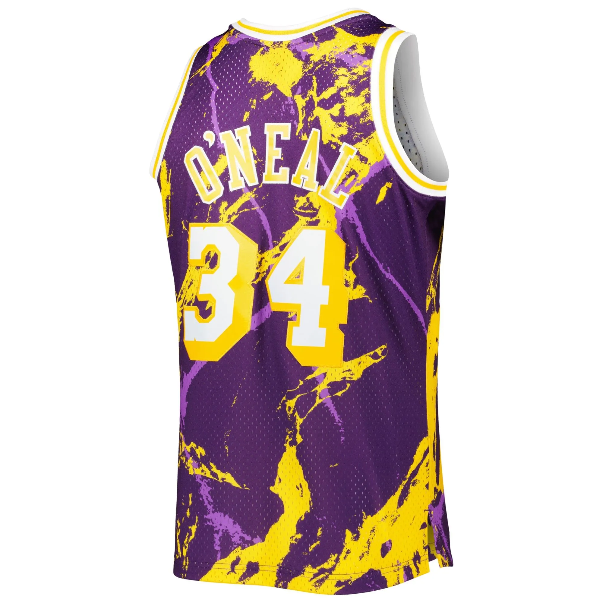 Shaquille O'Neal Los Angeles Lakers Mitchell & Ness 1996/97 Hardwood Classics Marble Swingman Jersey - Purple