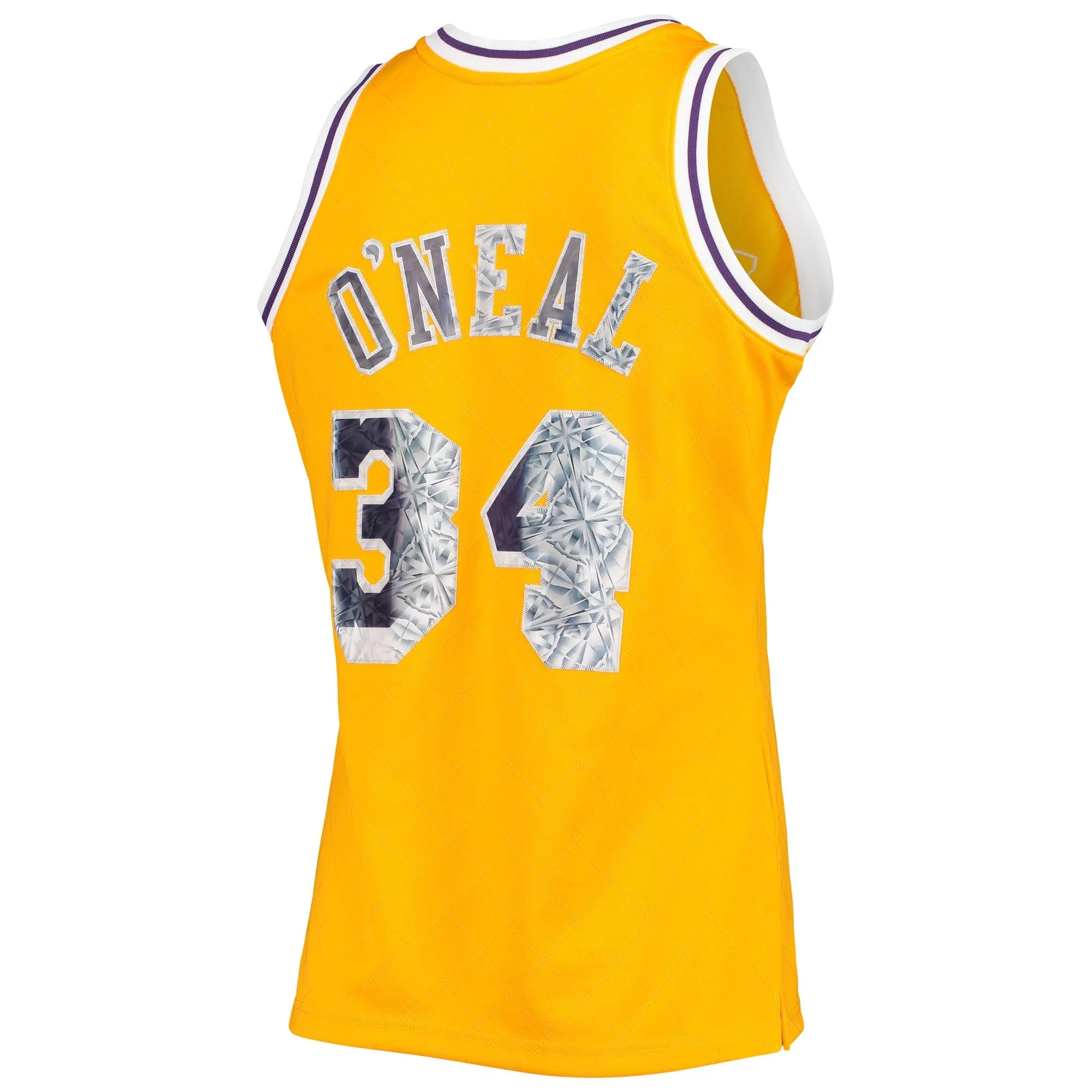 Shaquille O'Neal Los Angeles Lakers Mitchell & Ness 1996-97 Hardwood Classics NBA 75th Anniversary Diamond Swingman Jersey - Gold