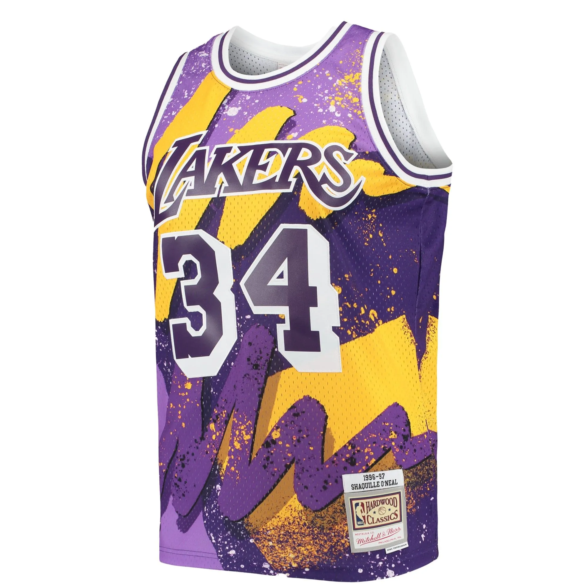 Shaquille O'Neal Los Angeles Lakers Mitchell & Ness Hardwood Classics 1996/97 Hyper Hoops Swingman Jersey - Purple