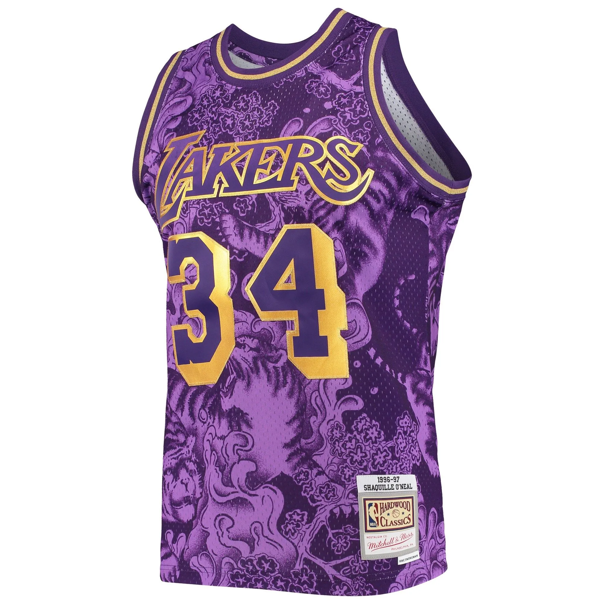 Shaquille O'Neal Los Angeles Lakers Mitchell & Ness Hardwood Classics 1996/97 Lunar New Year Swingman Jersey - Purple