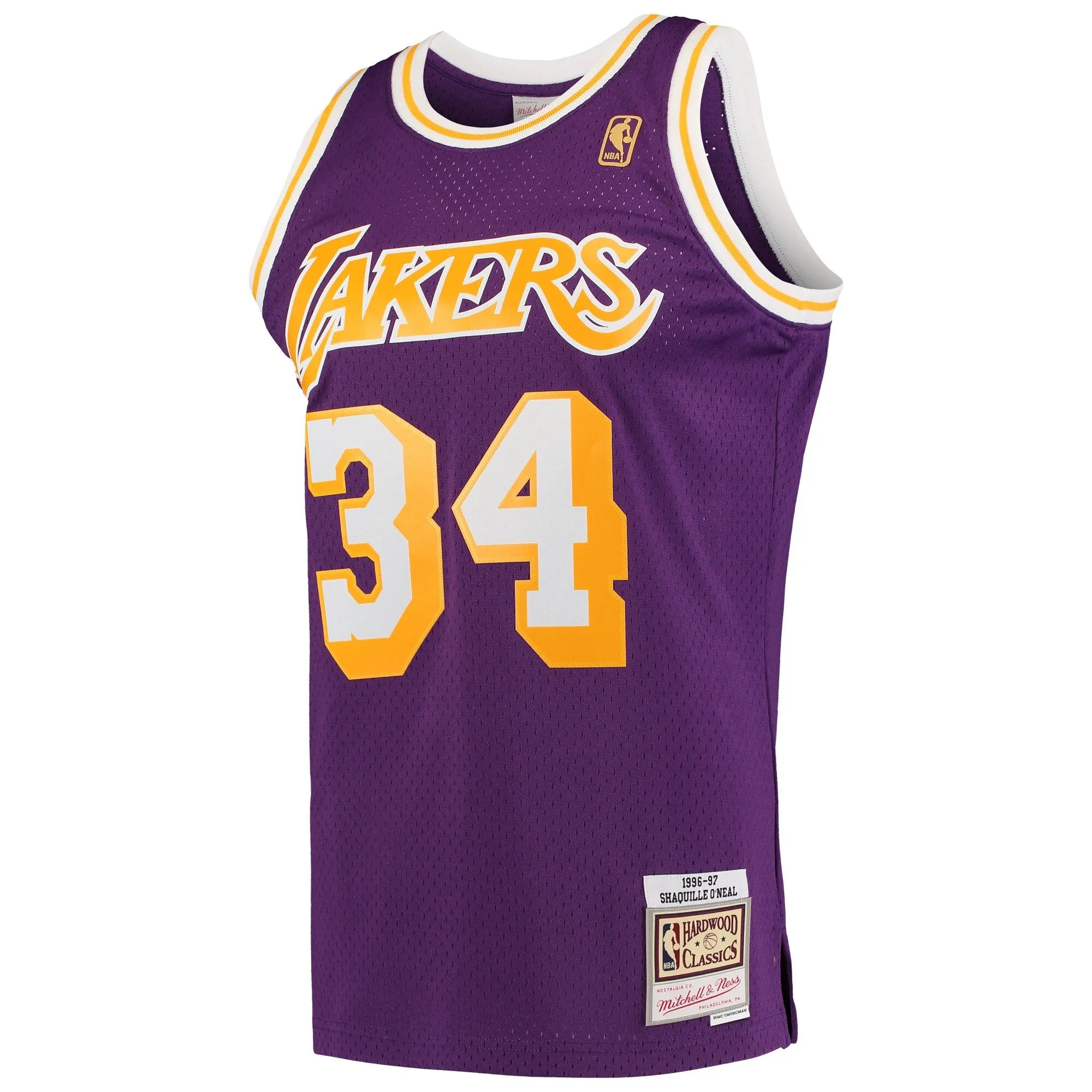 Shaquille O'Neal Los Angeles Lakers Mitchell & Ness Hardwood Classics Swingman Jersey - Purple