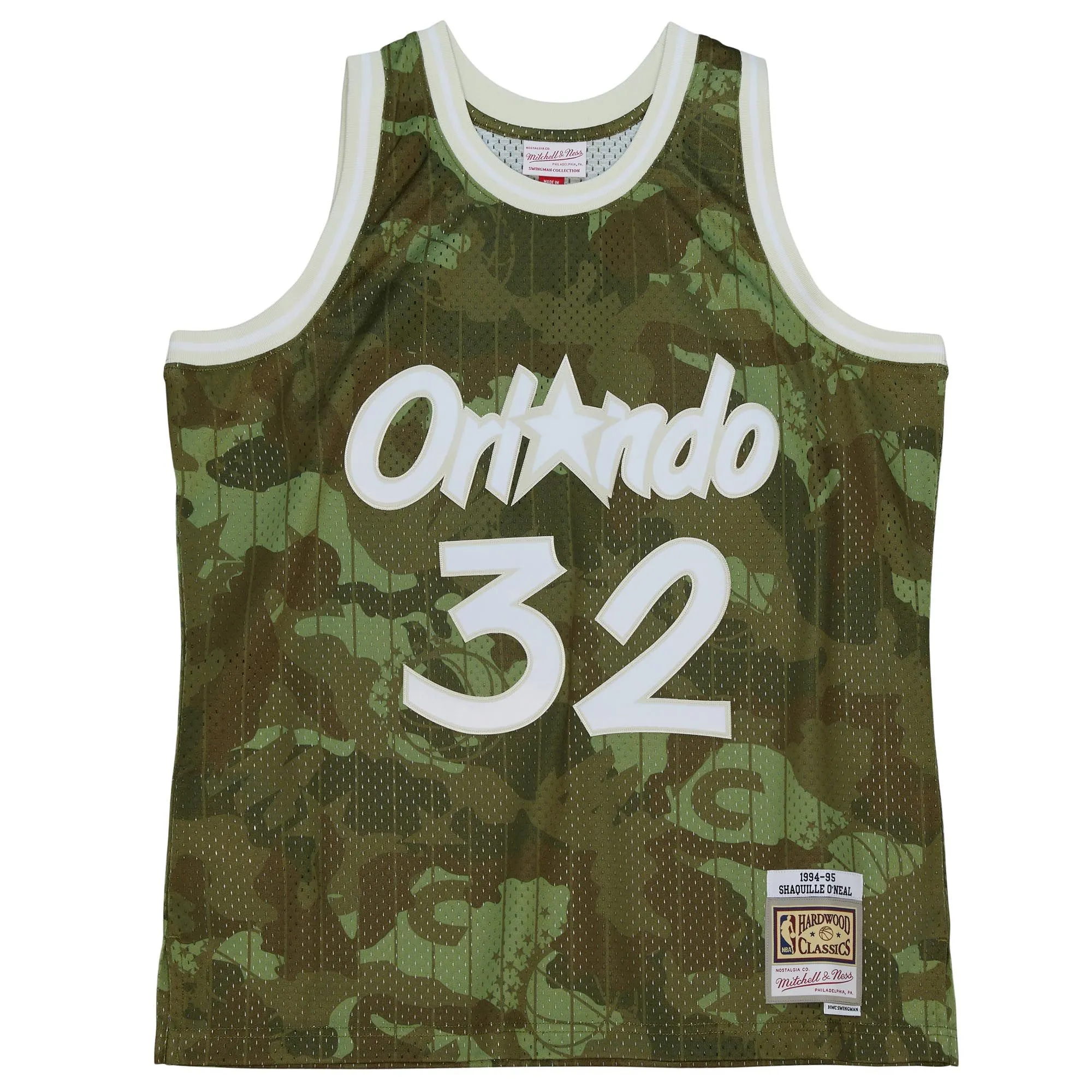 Shaquille O'Neal Orlando Magic Mitchell & Ness Hardwood Classics 1994/95 Ghost Green Swingman Jersey - Camo