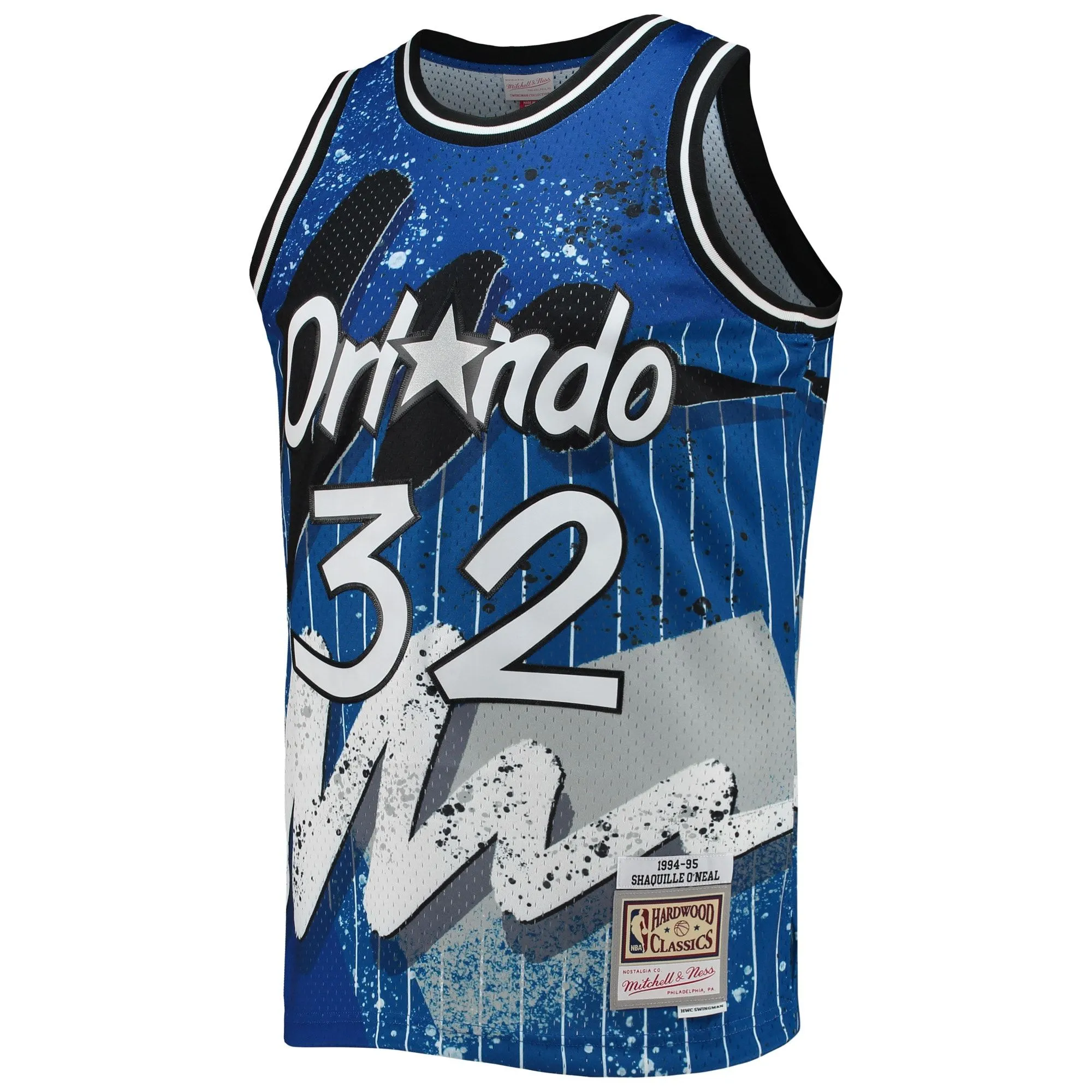 Shaquille O'Neal Orlando Magic Mitchell & Ness Hardwood Classics 1994/95 Hyper Hoops Swingman Jersey - Blue