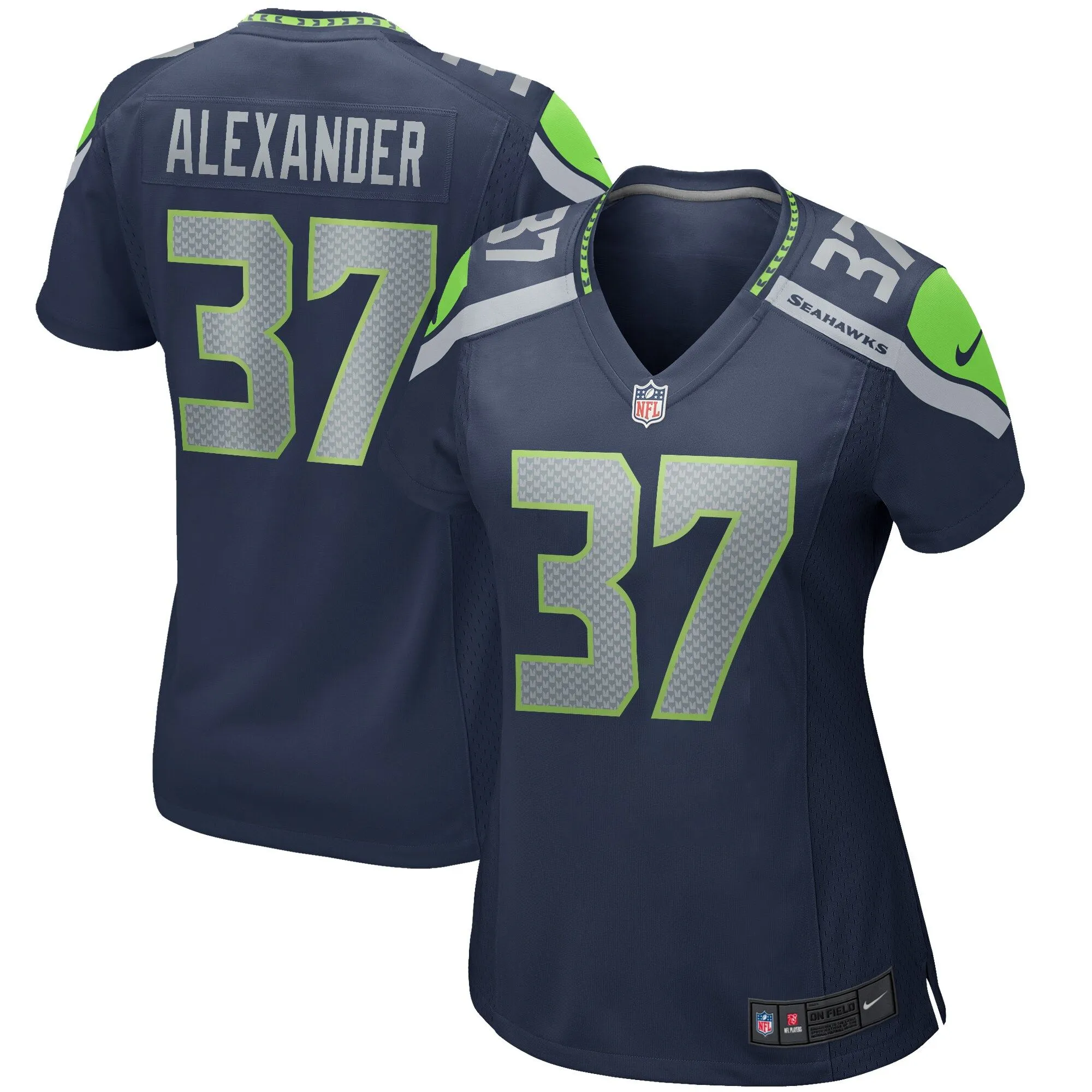 Shaun Alexander Seattle Seahawks  Women's Game Retired Player Jersey - College Navy