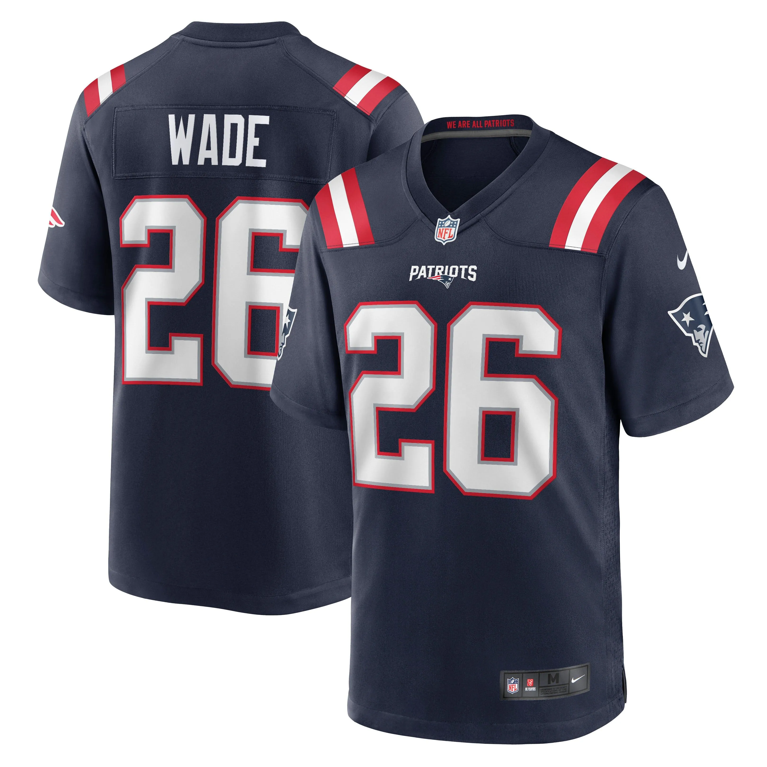 Shaun Wade New England Patriots  Game Jersey - Navy