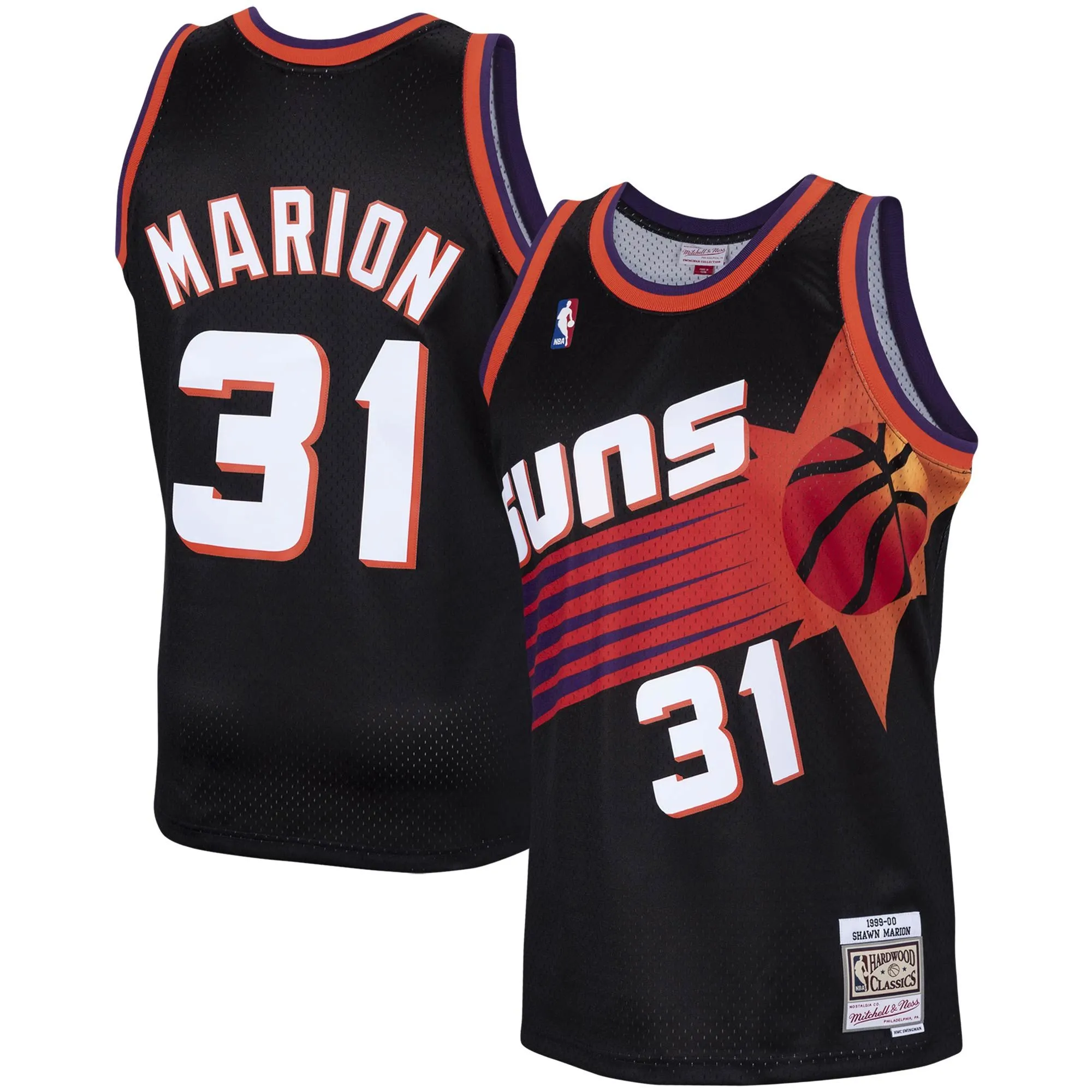 Shawn Marion Phoenix Suns Mitchell & Ness 1999/00 Hardwood Classics Swingman Jersey - Black