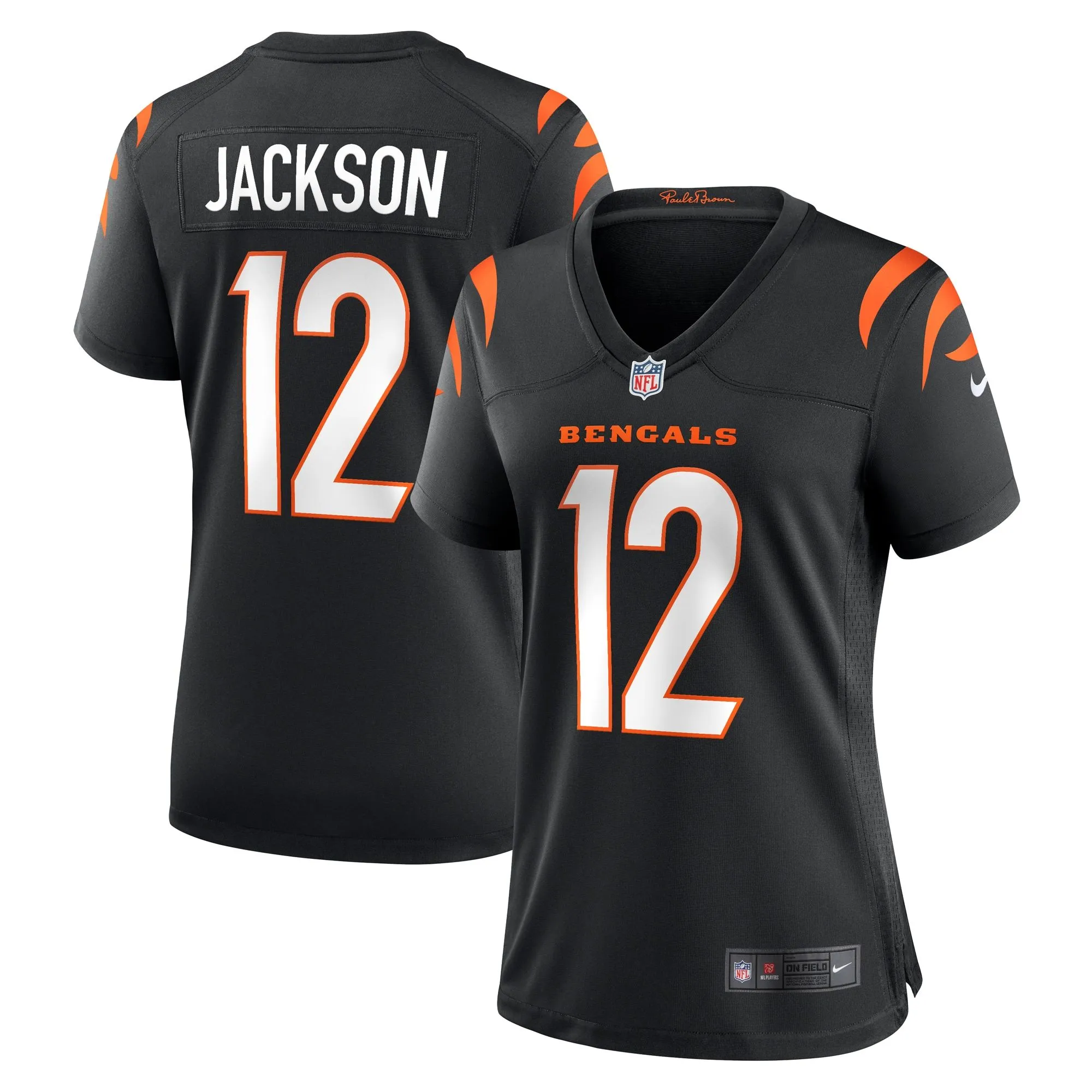 Shedrick Jackson Cincinnati Bengals  Women's Team Game Jersey -  Black