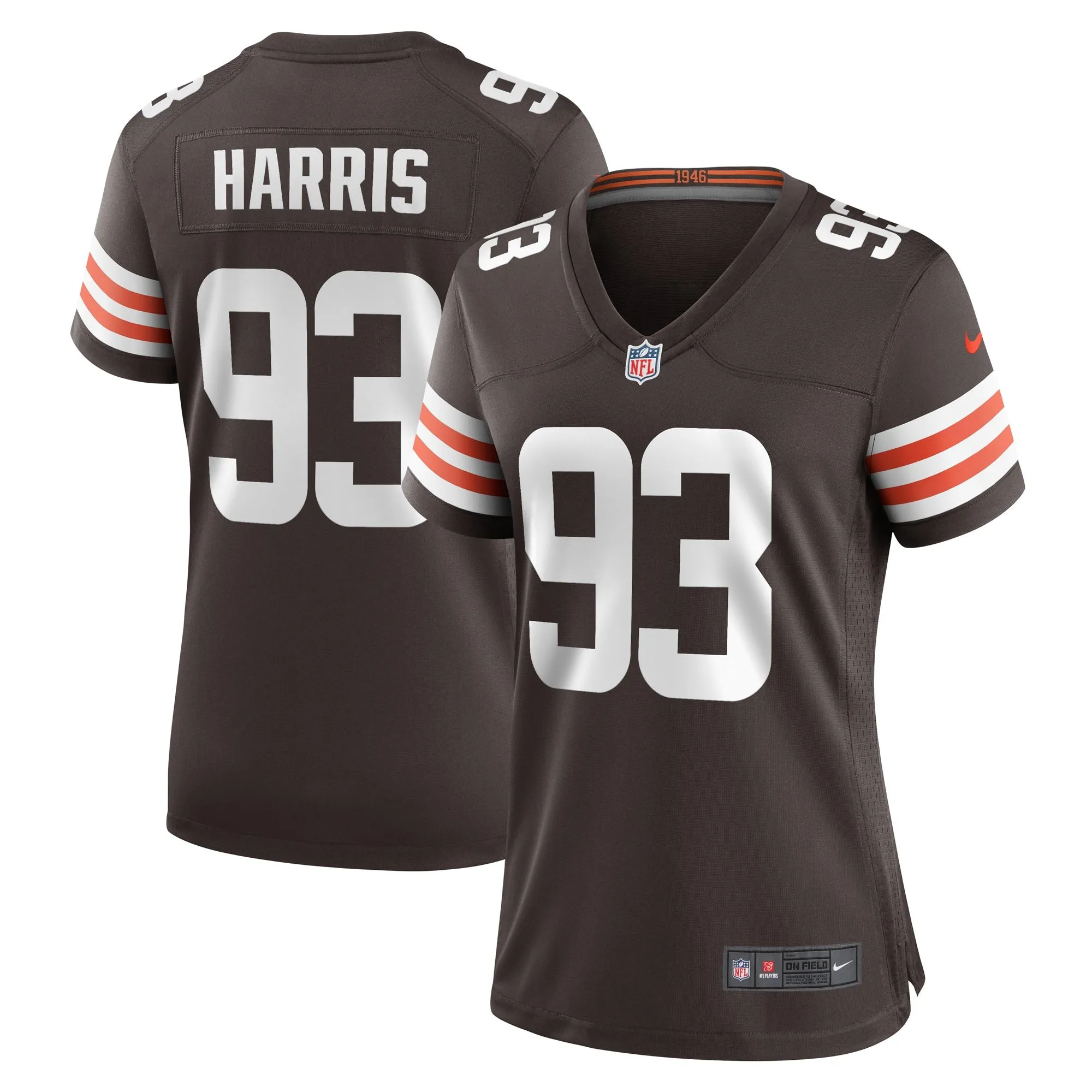 Shelby Harris Cleveland Browns  Women's Team Game Jersey -  Brown