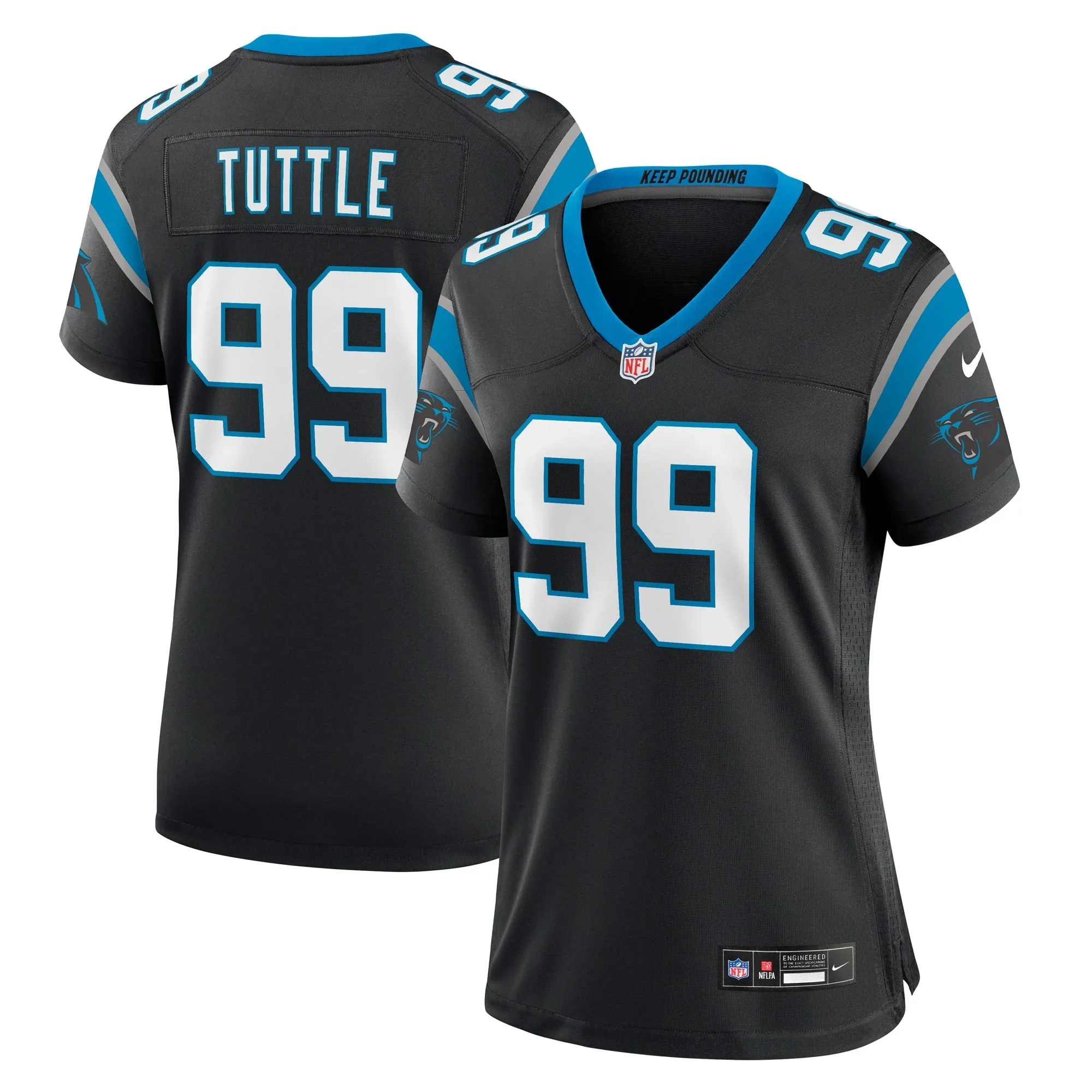 Shy Tuttle Carolina Panthers  Women's Game Player Jersey - Black