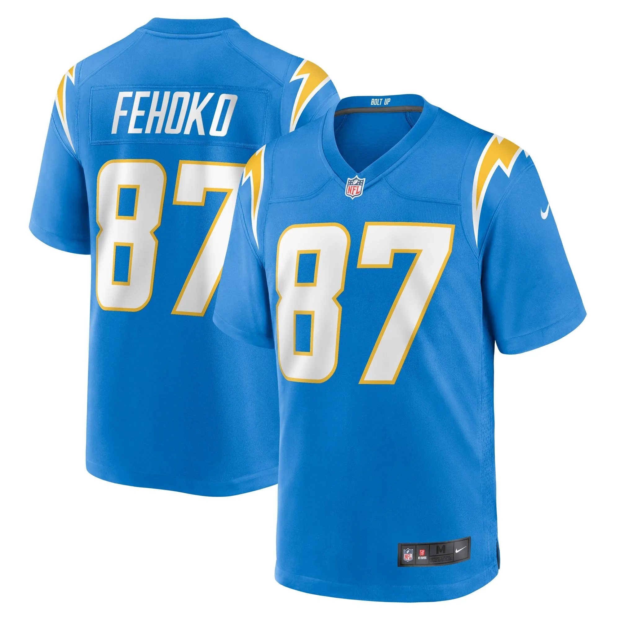 Simi Fehoko Los Angeles Chargers   Game Jersey -  Powder Blue